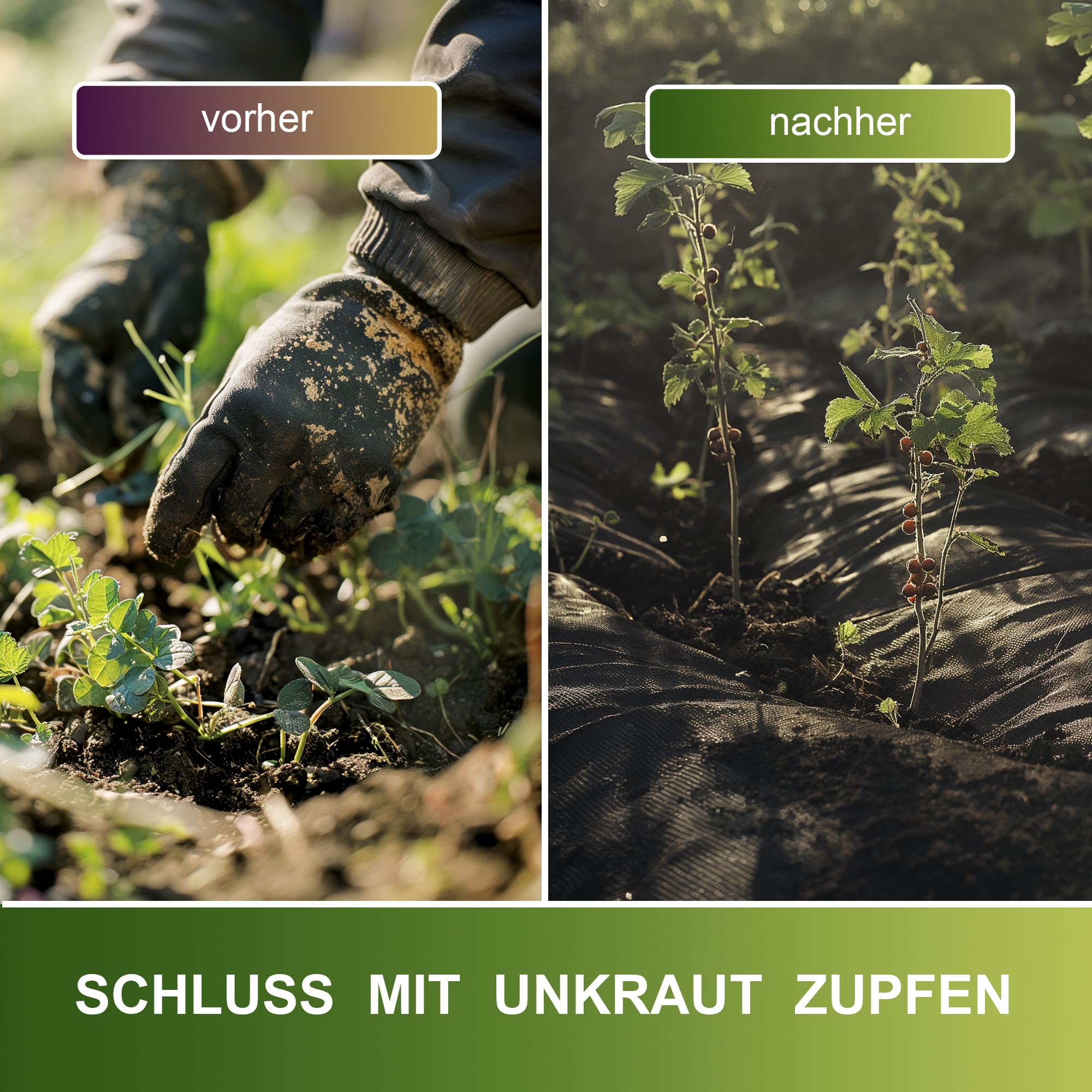Unkrautvlies 50g/m2 wasserdurchlässig - 50x1m | Jahrelanger Unkrautschutz | reißfestes, UV & witterungsbeständiges Gartenvlies - Vlies Garten Unkrautfolie - Unterbodengewebe Unkrautflies