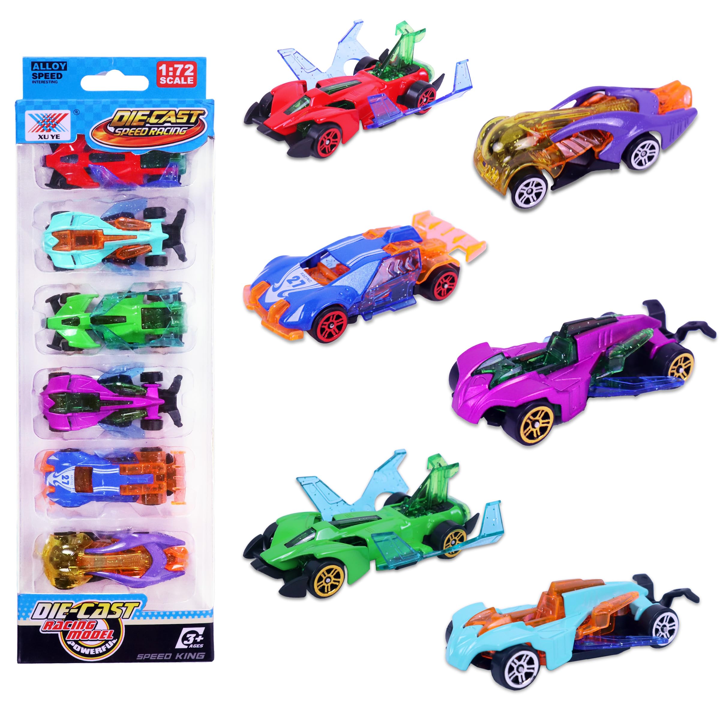 Toyshine Pack of 6 Free Wheel Speed Racing 1:72 Scale Die cast Kids Collectable Vehicle Toy Set Educational Play Set Return Gift for Age 3+ (B0DD466LF2) Amazon Price History, Amazon Price Tracker