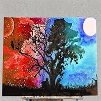 Vista 7 de Lienzo de algodón blanco para artes de 17.7 x 158 pulgadas, lienzo de algodón imprimado, rollo de lienzo blanco para óleo y pintura acrílica