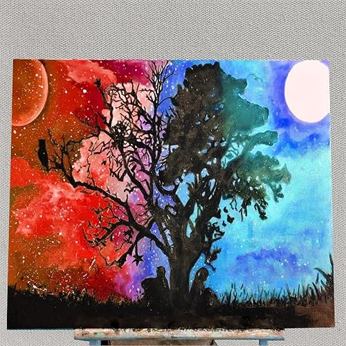 Miniatura 7 de Lienzo de algodón blanco para artes de 17.7 x 158 pulgadas, lienzo de algodón imprimado, rollo de lienzo blanco para óleo y pintura acrílica,