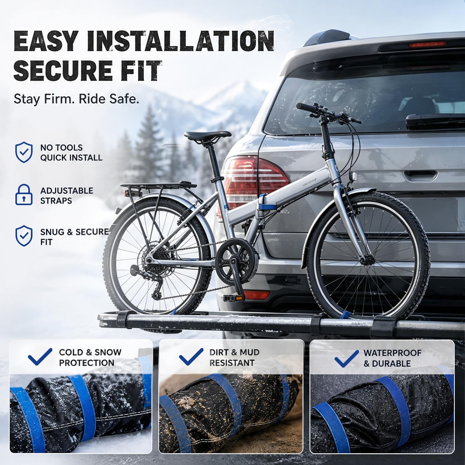 3-Teiliger E-Bike Transportschutz für Akku Motor Lenker – Wasserdicht