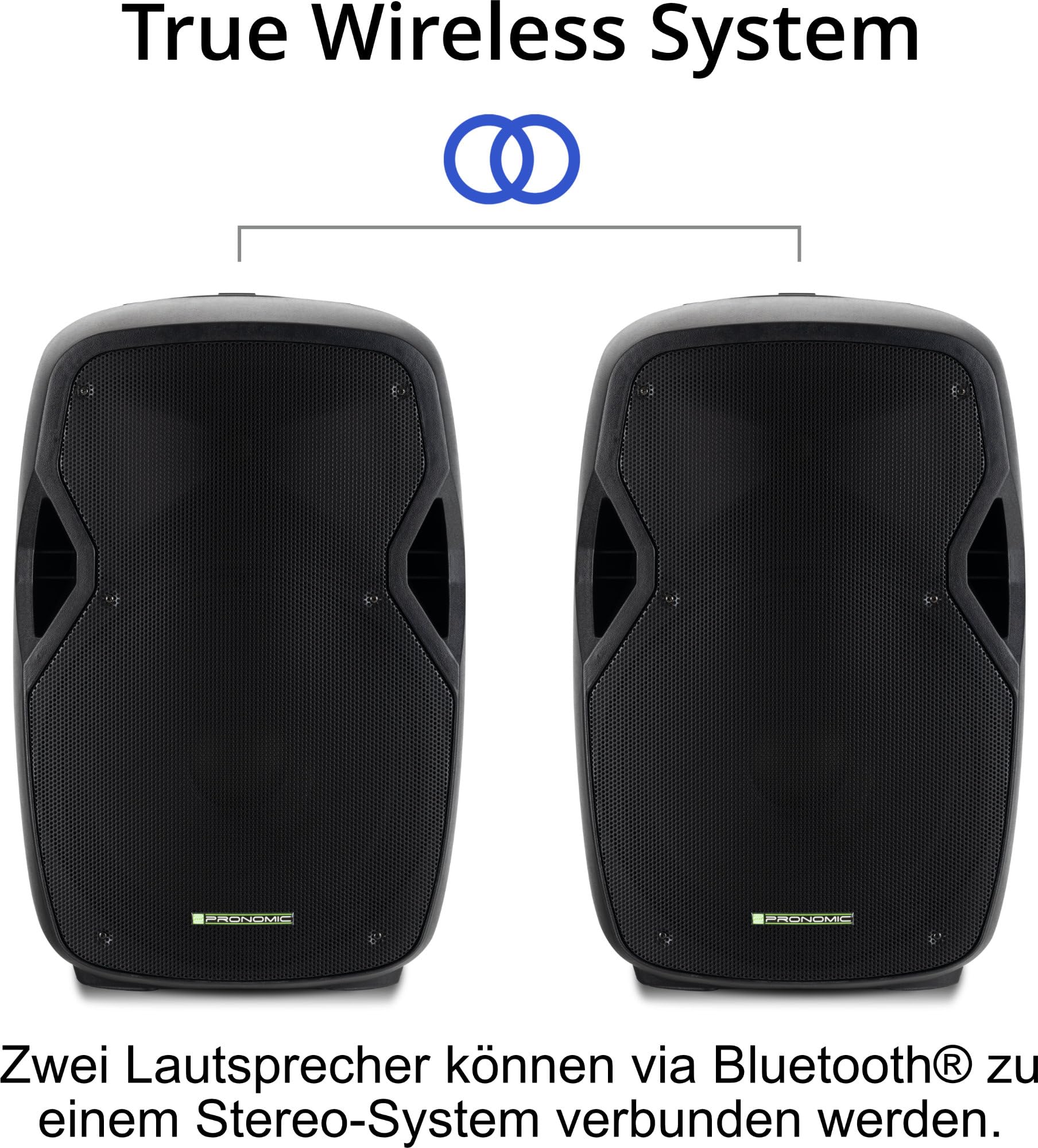 Pronomic Move 15MA-A Enceinte Active sur Batterie avec Trépied Set