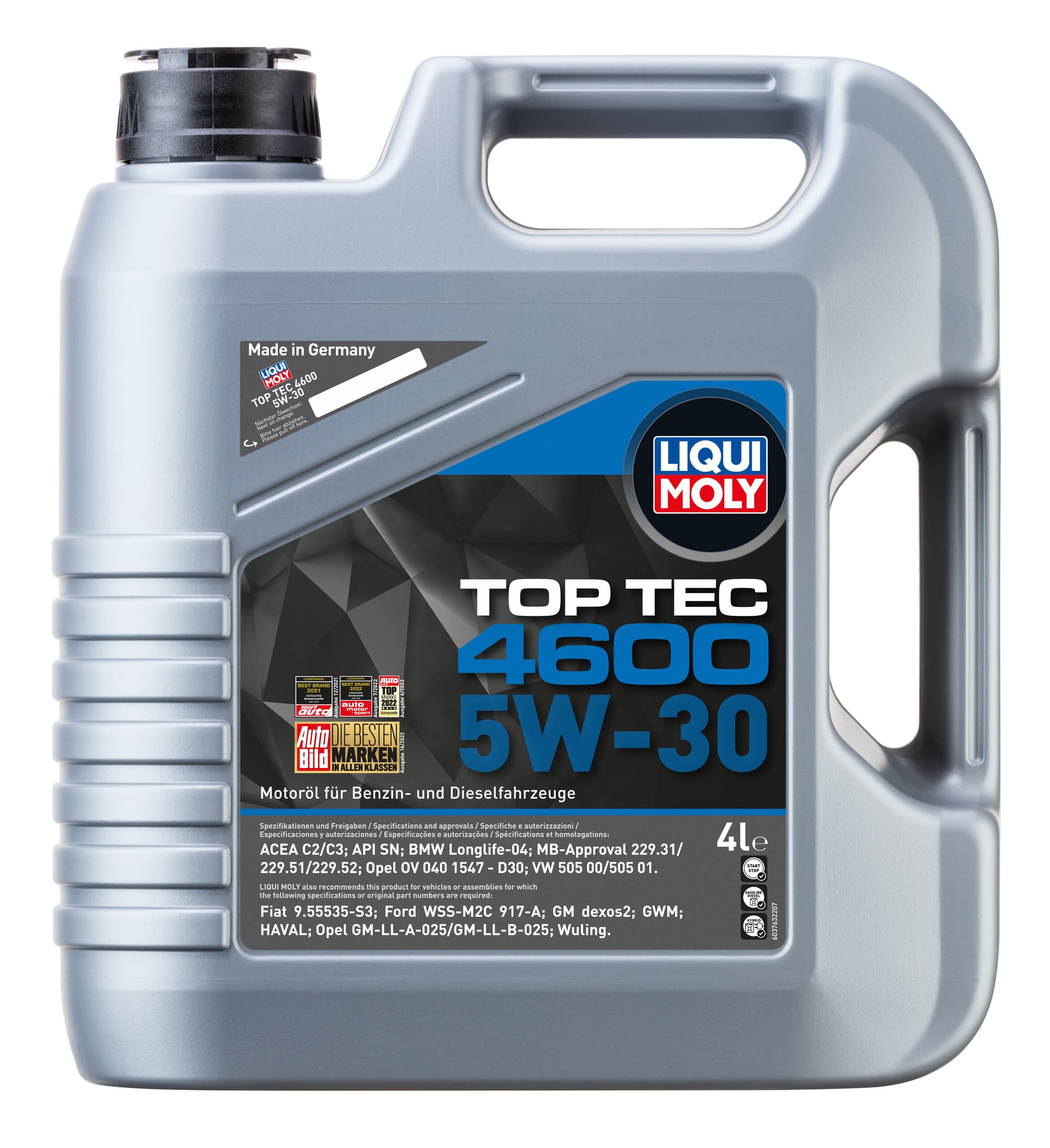 Liqui Moly Top Tec 4600 5W-30 4 l Otomotiv Bakım Ürünü