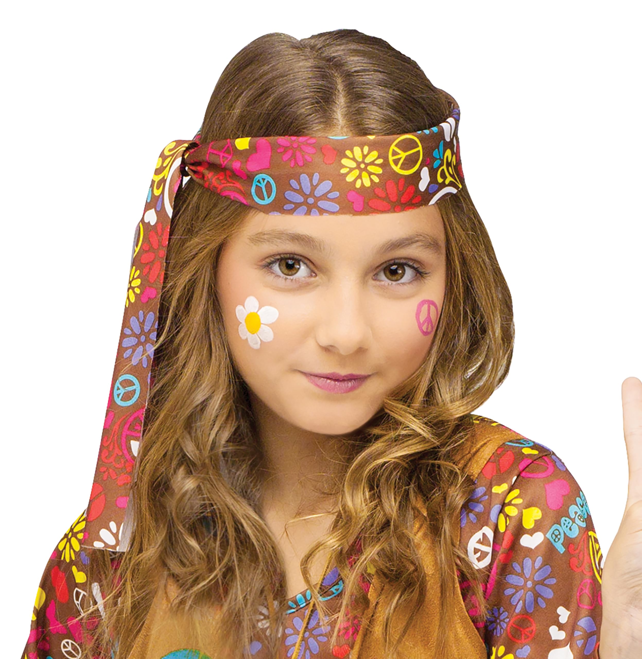 Zabawny świat dla kobiet dzieci Hippie Peace & Love Costume