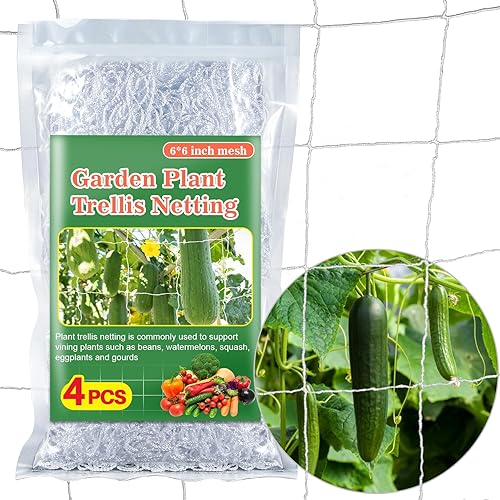 Sukh Red de enrejado para plantas de jardĂn, paquete de 4 redes de enrejado de 5 x 15 pies, red de enrejado de poliĂ©ster, malla cuadrada de jardĂn Sukh Red de enrejado para plantas de jardĂn, paquete de 4 redes de enrejado de 5 x 15 pies, red de enrejado de poliĂ©ster, malla cuadrada de jardĂn