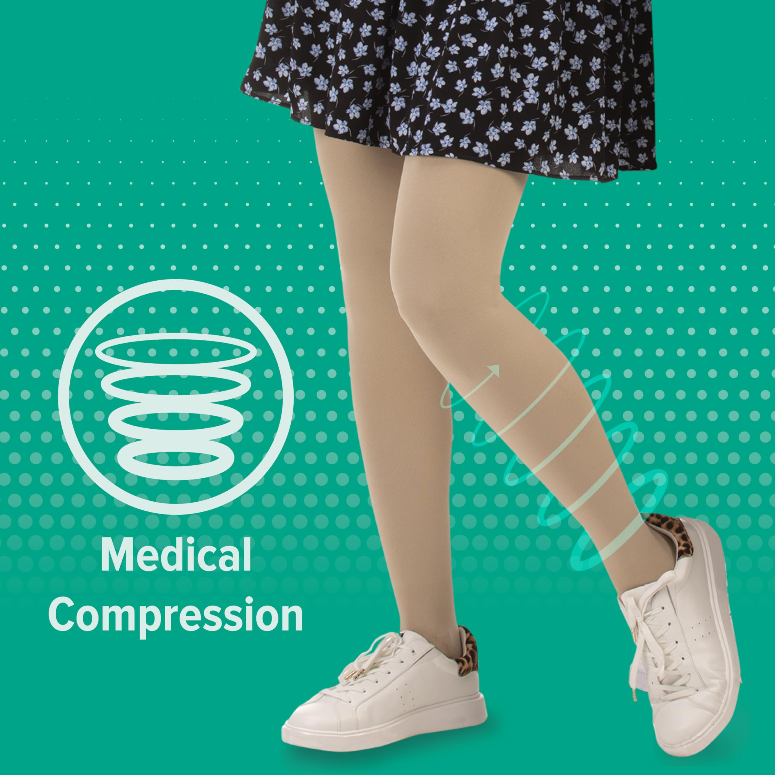 Juzo Soft 2001 - Medias de compresión de punta abierta, 20-30 mmHg, color beige, 4 (IV) regular
