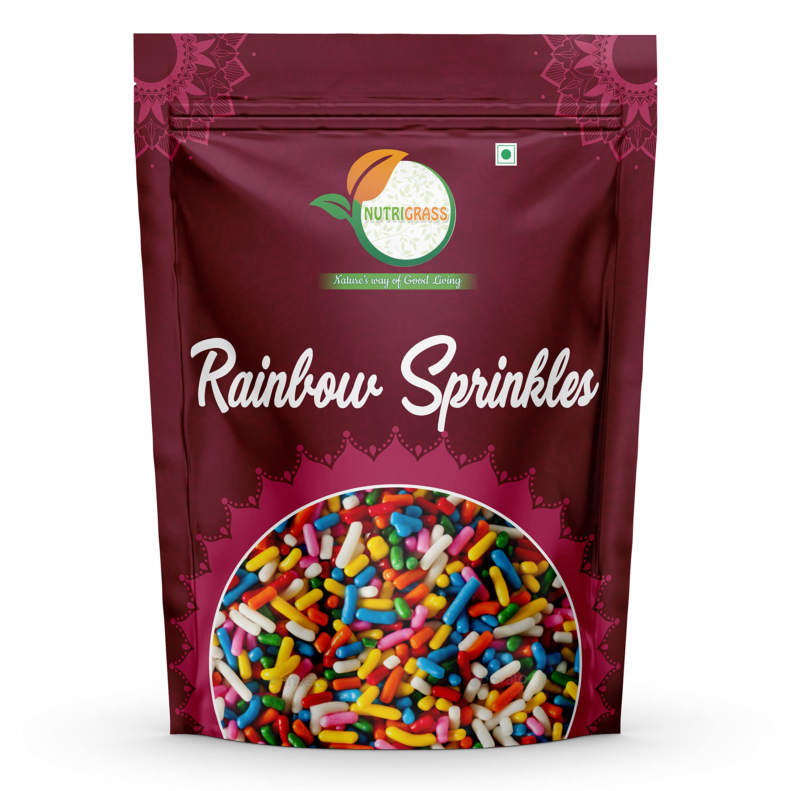 NUTRIGRASS Rainbow Sprinkles for Cake Decoration (Confeito Rainbow Vermicelli Sprinkles) 100g (B09XF2668N) Amazon Price History, Amazon Price Tracker
