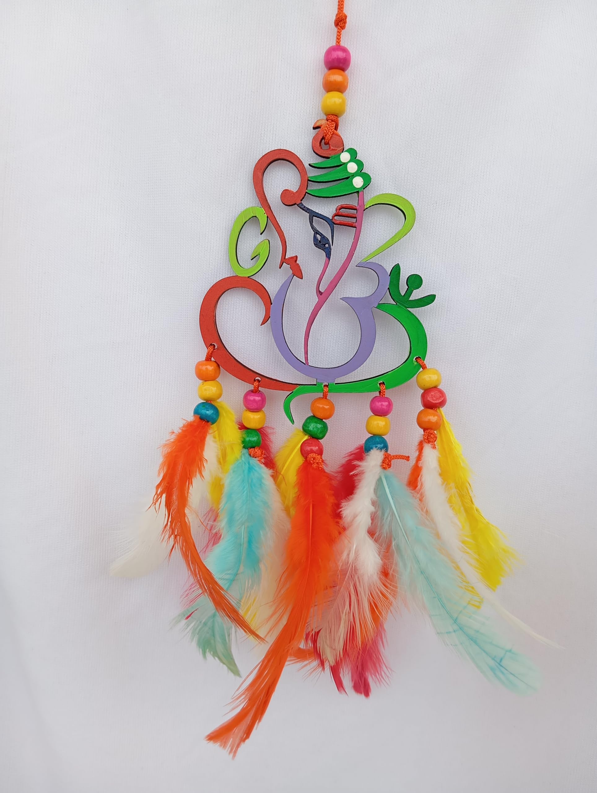 Varenyam Ganesha Dream Catcher for Car and Home, Car Hanging, Car Mirror Hanging Accessories Interior, Ganesha Hanging for car, Car Decoration Accessories, Handmade Home Décor (Ganesha)-picture-32