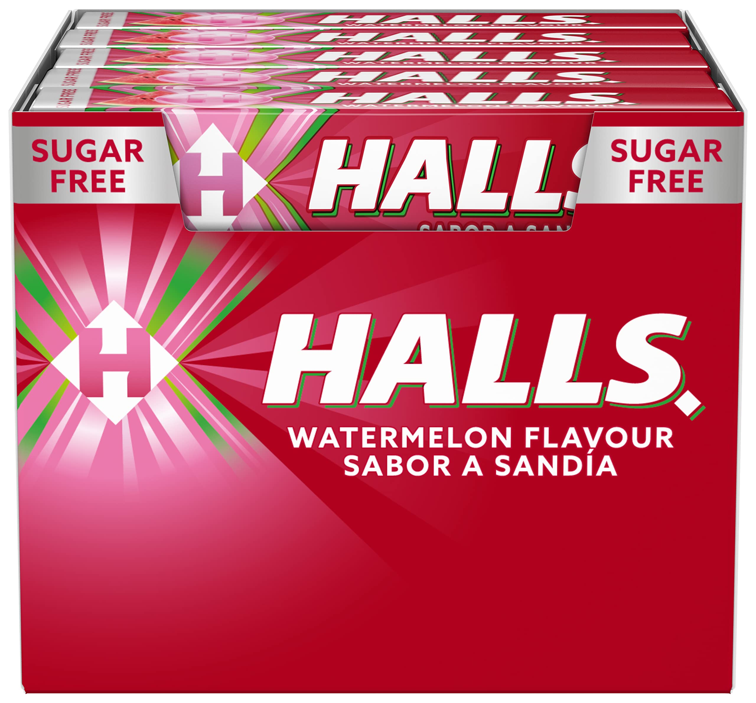 Halls Sandía Caramelo duro Caja 20 Sticks 32 g