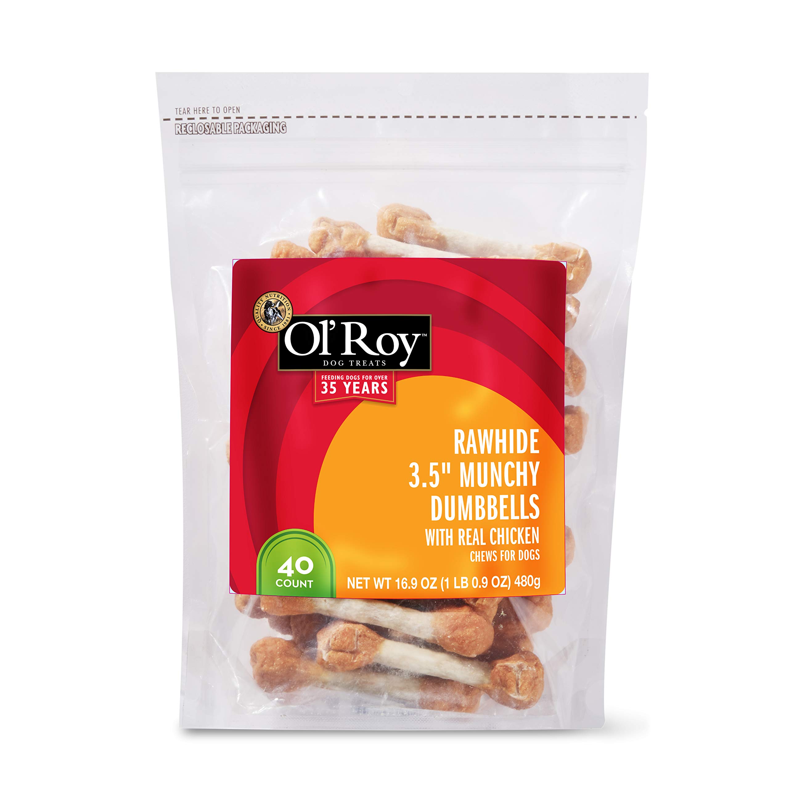 Ol' Roy3.5" Munchy Dumbbells - 40 count - 16.9 oz