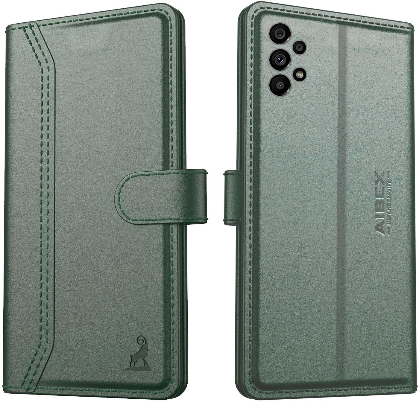 AIBEX ® Samsung Galaxy A73 5G Flip Cover Leather Finish | Inside TPU with Card Pockets | Wallet Stand | Complete Protection Flip Case Green (B09ZPRH536) Amazon Price History, Amazon Price Tracker