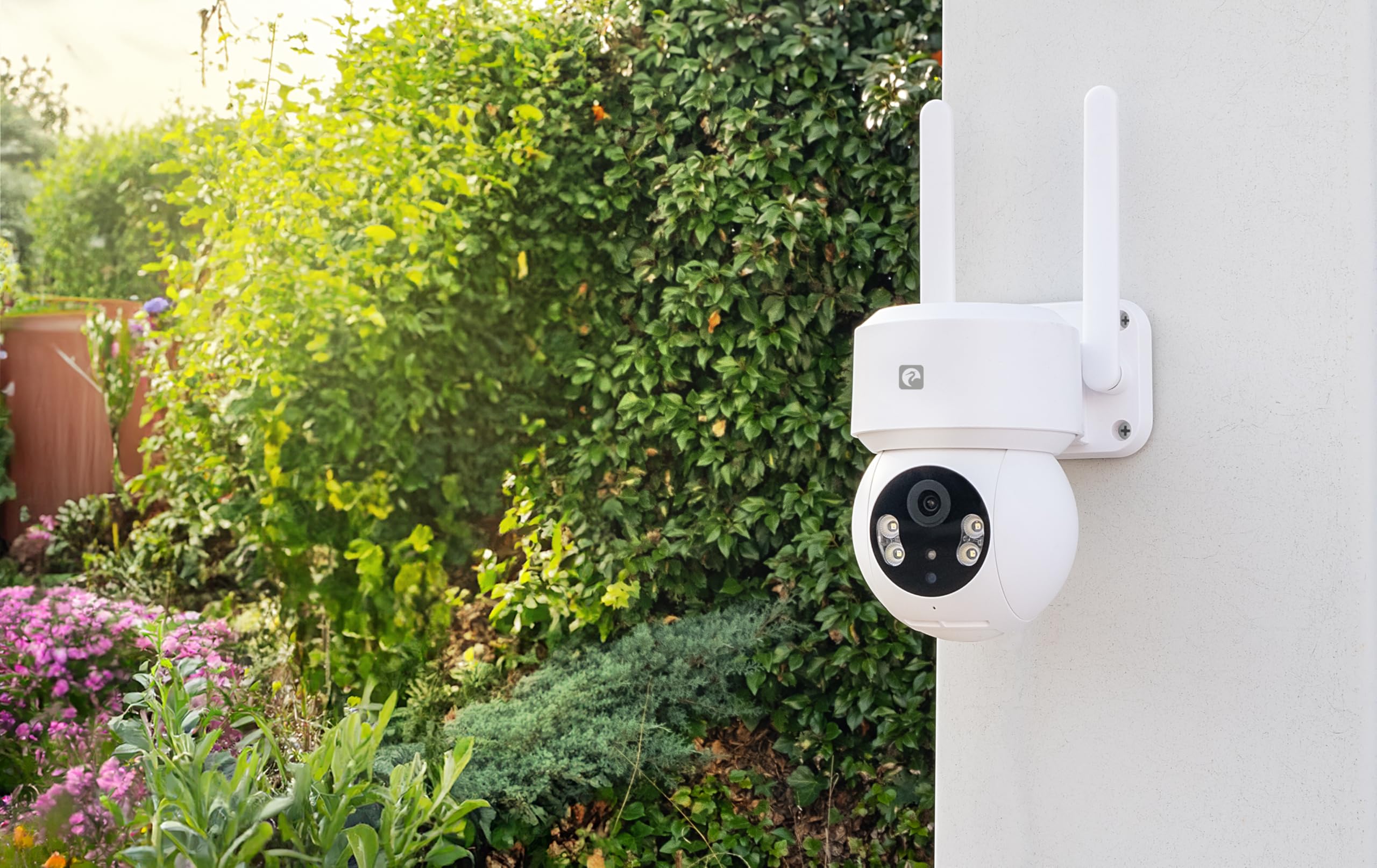 Garza Smart - Pack 2 Cámara de vigilancia WiFi IP 360º Exterior Inteligente. 1296P con Visión Nocturna, Audio bidireccional, Detección de Movimiento, Control por App.
