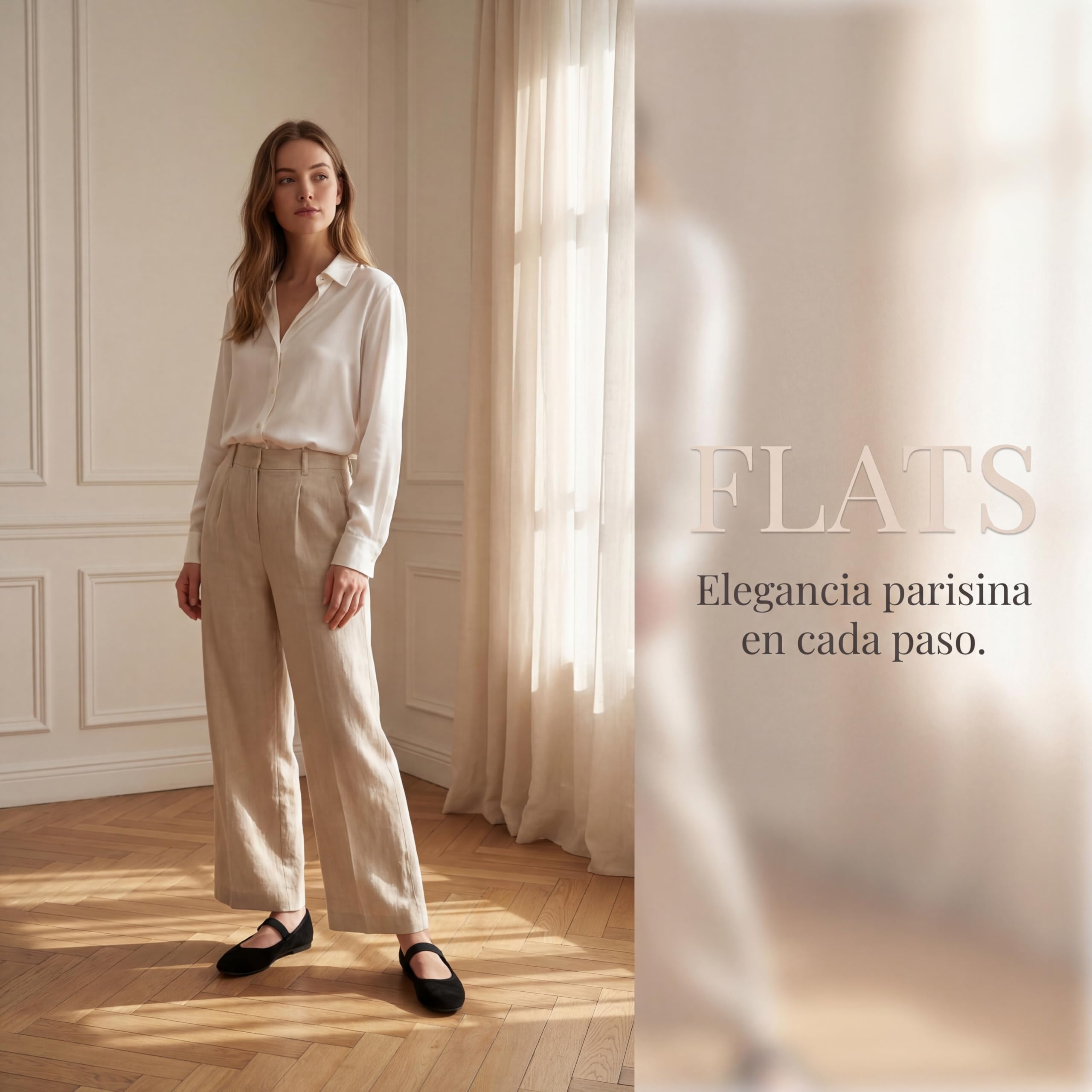 GLAMORA Merceditas Mujer Bailarinas Manoletinas Mary Jane Ante Sintético Tira Elástica Zapatos Planos Flexibles Antideslizantes Transpirables Plantilla Acolchada Suela Goma