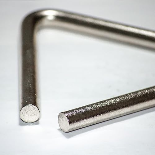 Miniatura 8 de TreeWorks Chimes Instrumento musical de percusión triangular de 6 pulgadas, fabricado en Estados Unidos, con batidorgolpeador y soporte, grado de