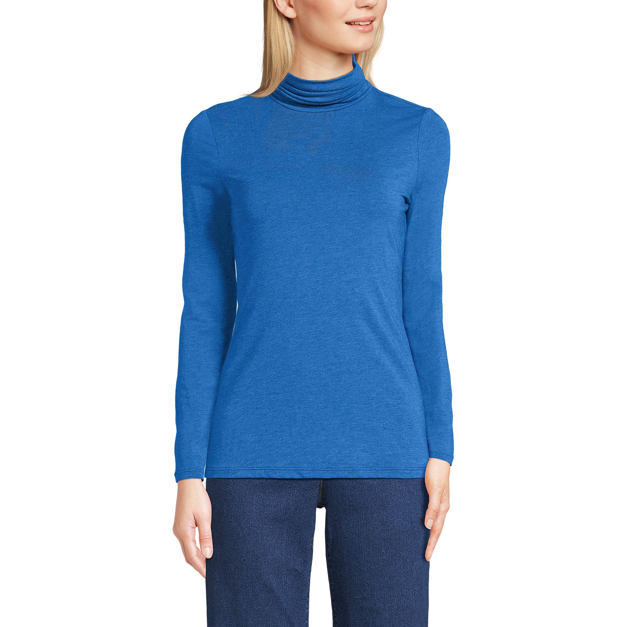 Lands' End Women's Jersey Knit Turtleneck