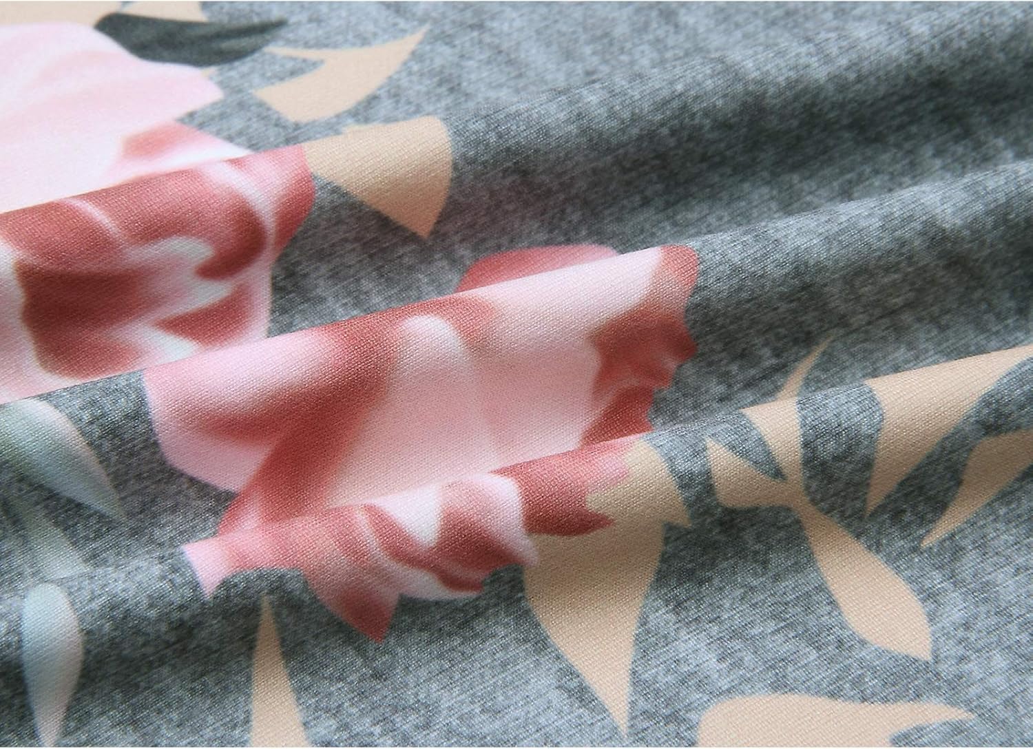 ROSA JUNIO Comfy Pajama Pants for Women Casual Drawstring Floral Palazzo Lounge Pants Stretch Wide Leg Bottoms - Image 4