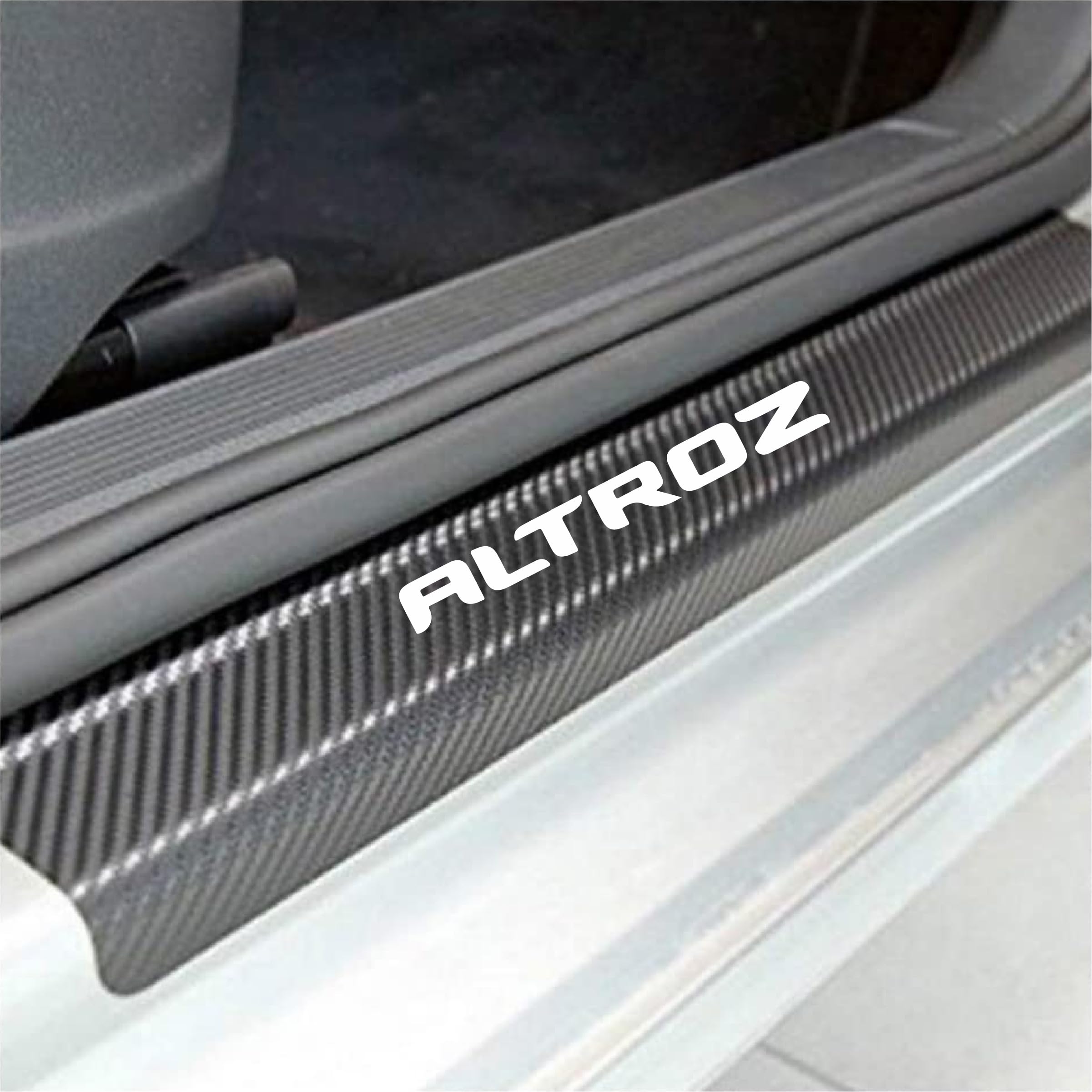 AUXITO 5D Car Door Sill Protector Sticker – Anti-Scratch Carbon Vinyl For Toyota (Universal Fit)