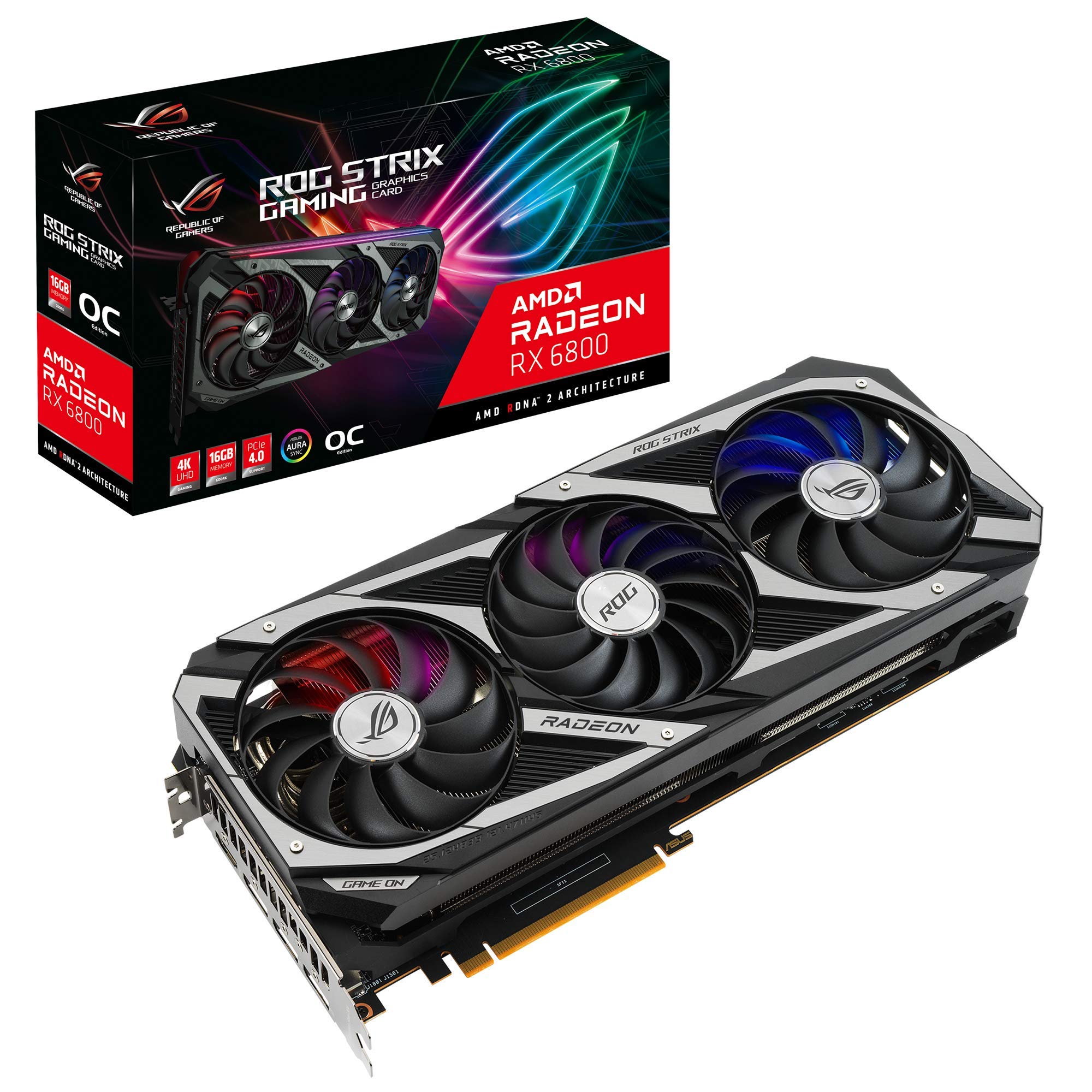 Amazon | ASUSTek AMD Radeon RX 6800 搭載 トリプルファンモデル 16G  