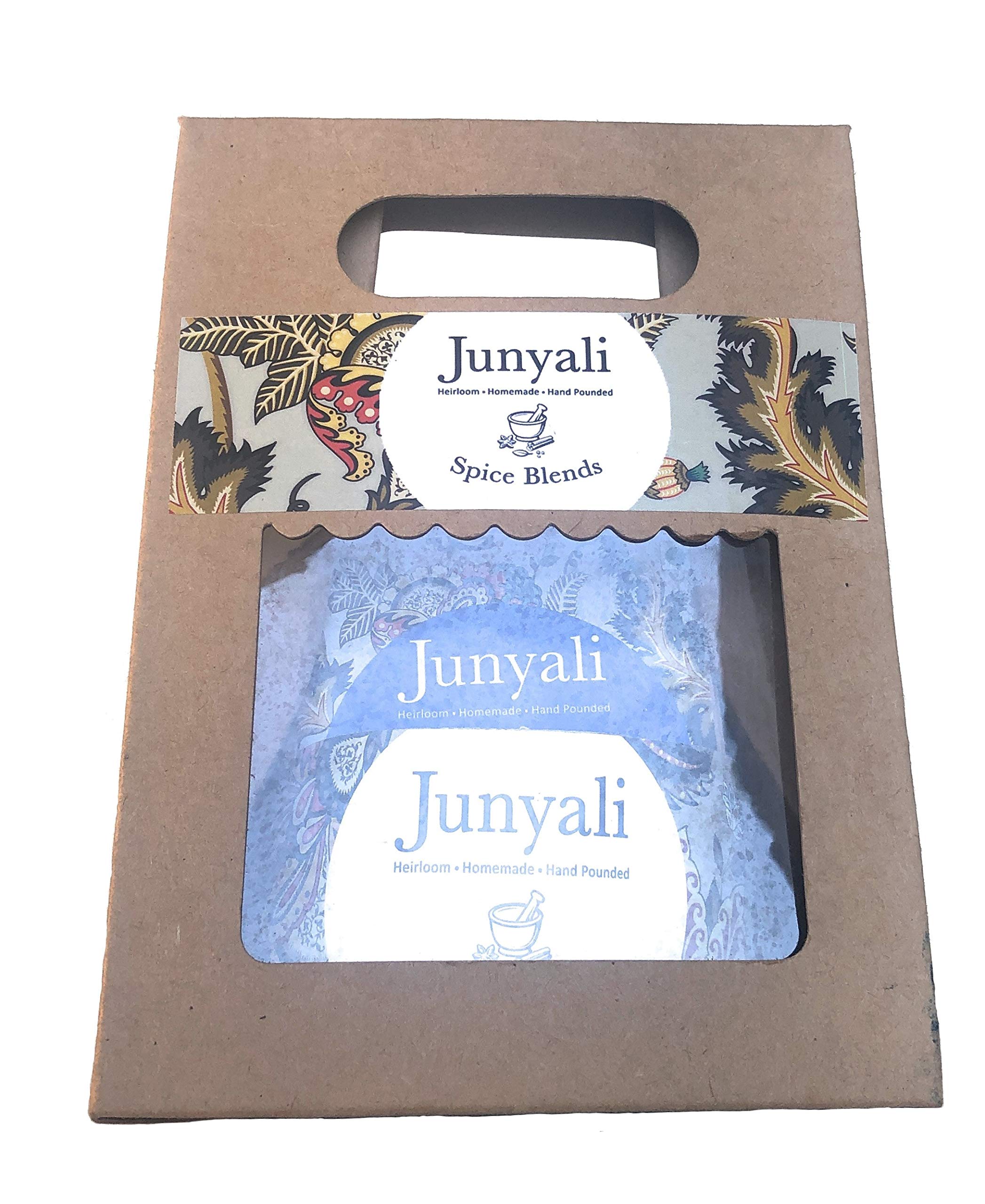 Cafe Junyali Punjabi Channa & Kaali Daal Masala, Sawantwadi Garam Masala, Rayalaseema Podi Spice Blends Combo Pack - 50g (Pack of 3) Heirloom, Homemade & Hand-Pounded, Pure Natural & Organic