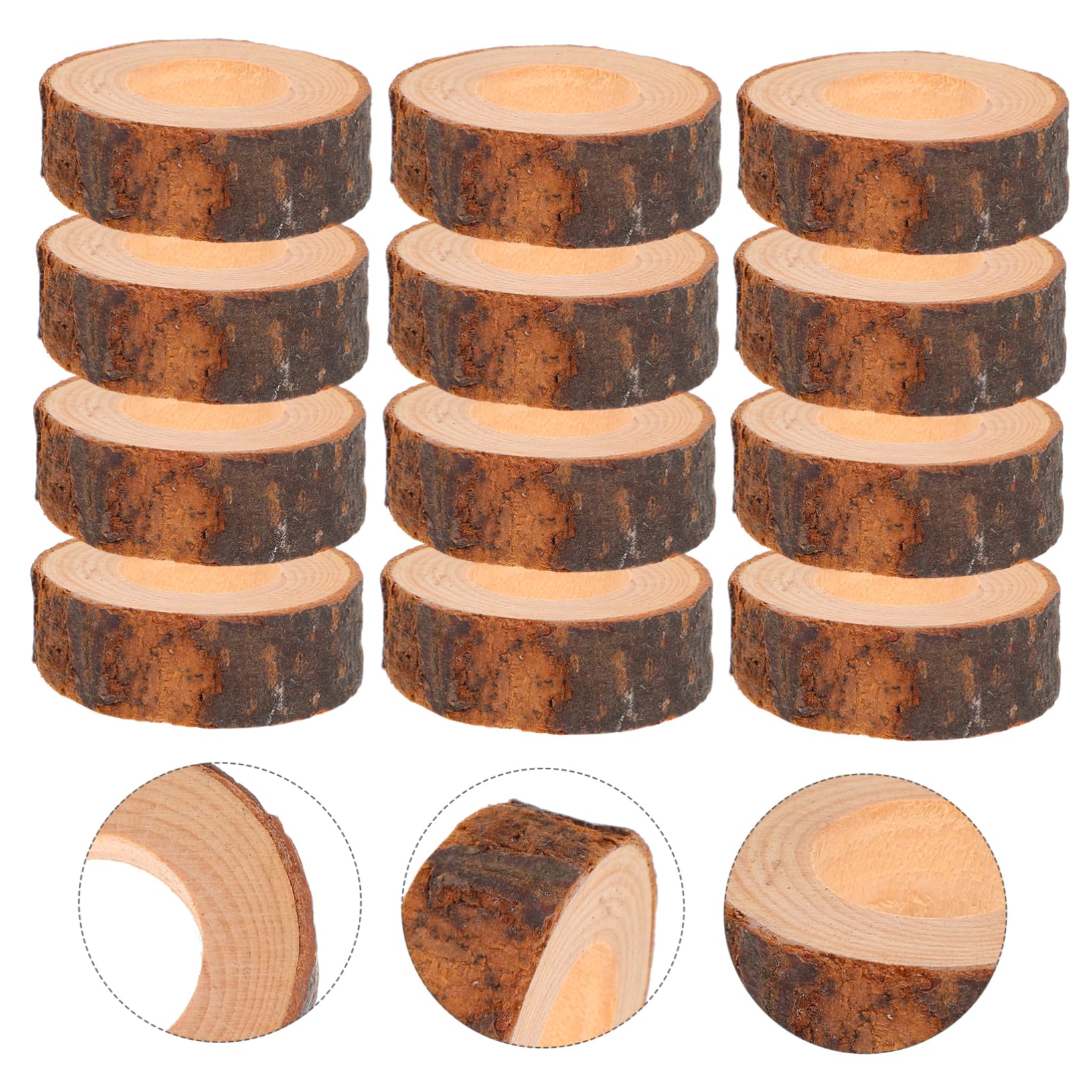 GALPADA 20 Pezzi Porta Tovaglioli in Legno Naturale Rustic Serviette Rings per e Feste Supporti in Legno Versatili per Matrimoni e Decorazioni Tavola