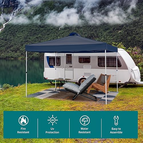 Miniatura 6 de JOINATRE Toldo desplegable de 6.6 x 6.6 pies, tienda de campaña para exteriores, fácil de instalar, toldo plegable instantáneo, refugio de cenador