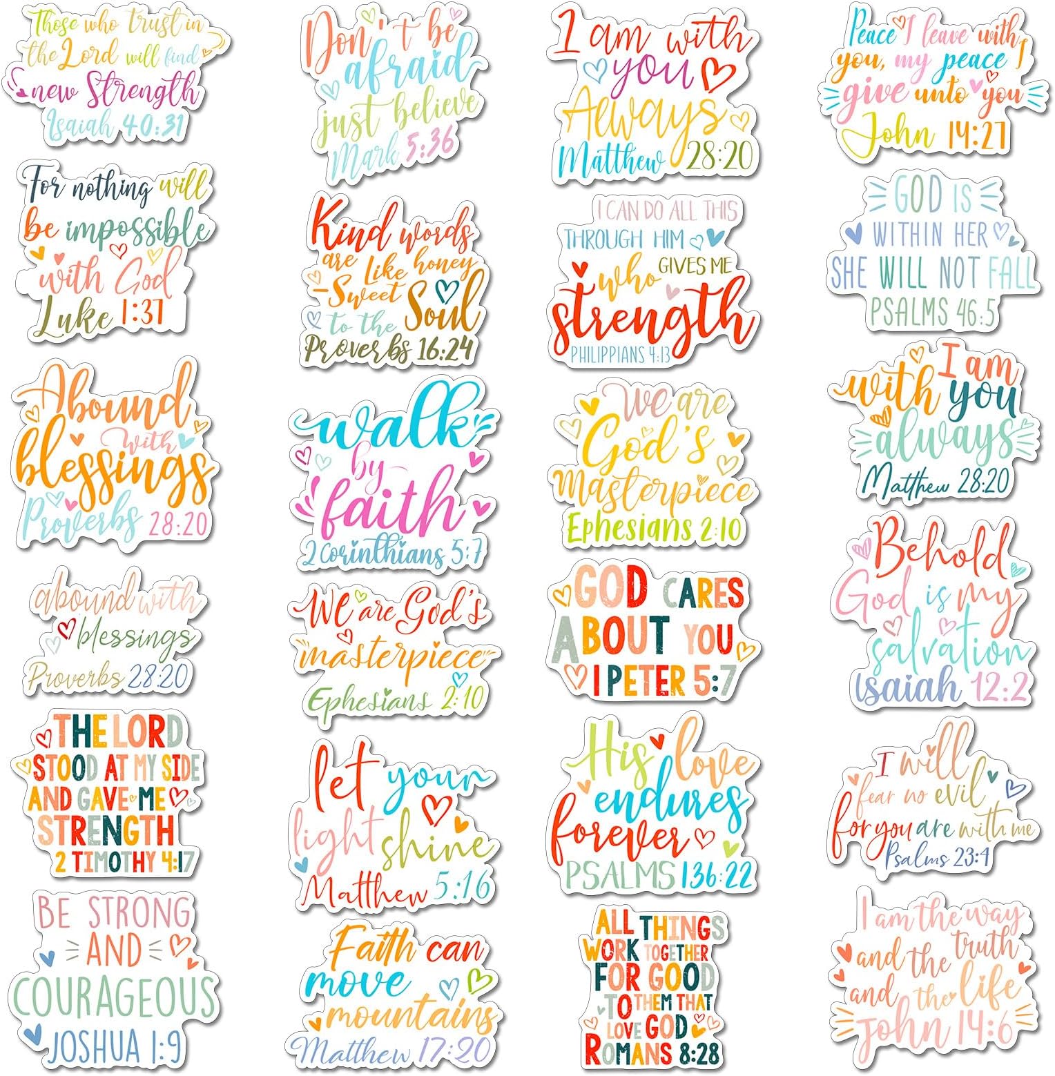 Sinmoe 24 Pieces Inspirational Fridge Magnets for Girls Bible Verse Locker Magnets for Girls Cute Motivational Quotes Refrigerator Decorations for School Classroom Whiteboard Office(Biblical Style)