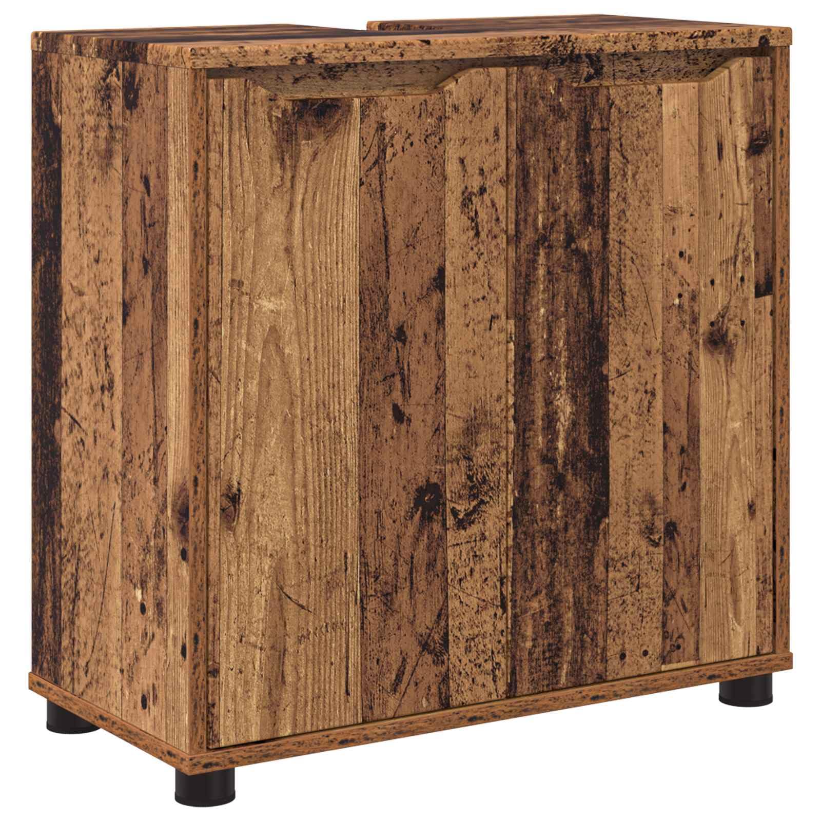 Mobile per Lavabo da Bagno 2 Ante in Legno 60x30x60 cm