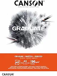 CANSON Graduate Croquis, Papel para Desenho em Bloco, Tamanho A5