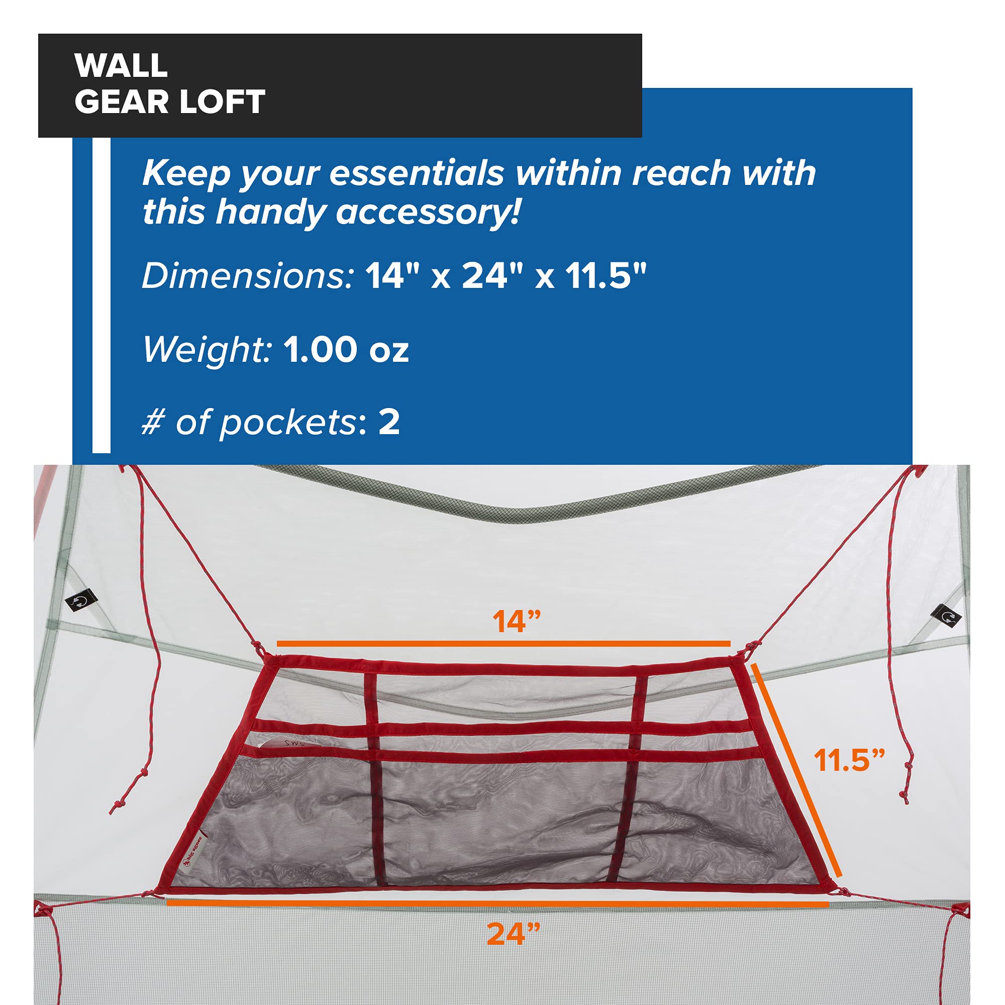 Big Agnes Gear Loft Tent Accessory