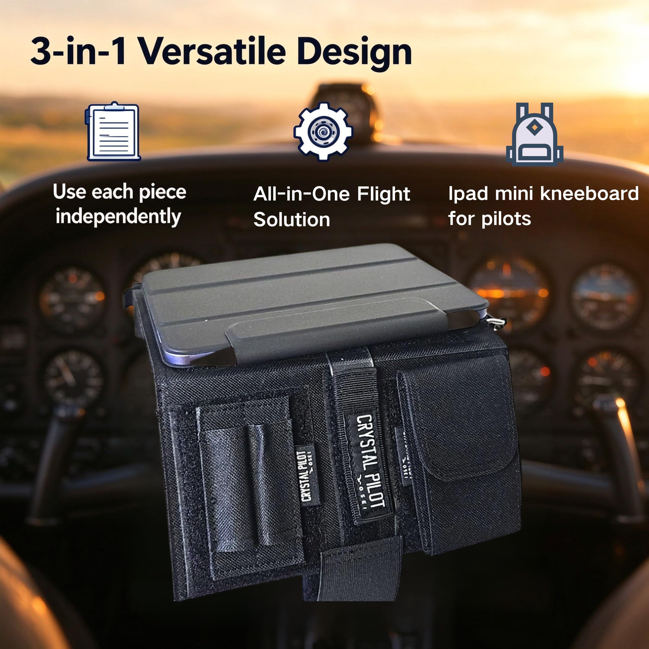 Crystal Pilot Flight Pad 6㌅ タブレットニーボード Amazon.com: Crystal Pilot Kneeboard to iPad Mini6,with VFR-IFR