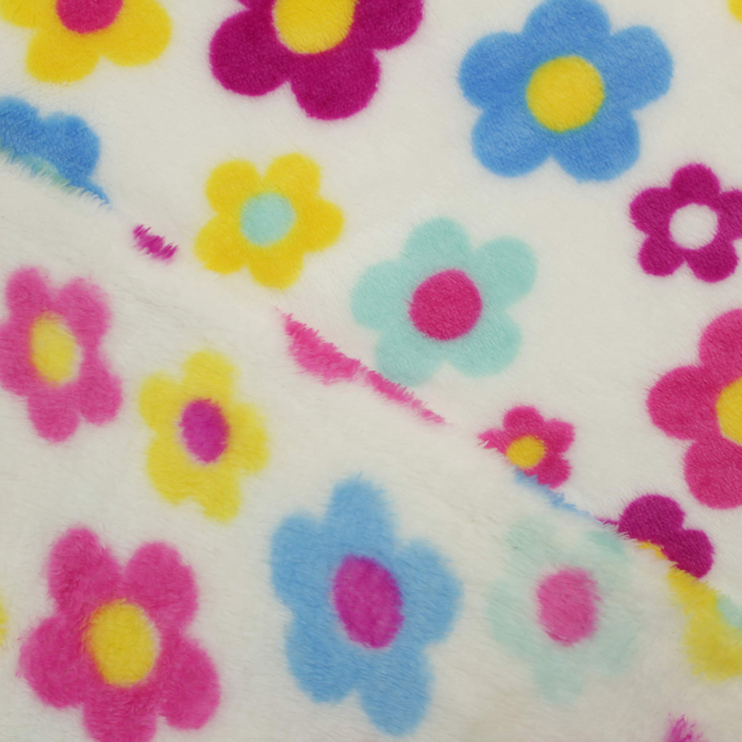 TELA CORALINA ESTAMPADA ANCHO 150cm POR METRO (FLORES HIPPIE, 5 METROS)