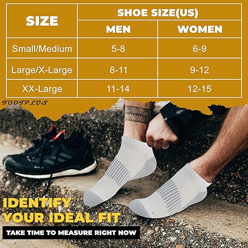 Miniatura 3 de FOOTPLUS Calcetines de compresión de cobre, calcetines deportivos con soporte de arco y acolchado unisex para tobillotripulación para correr,