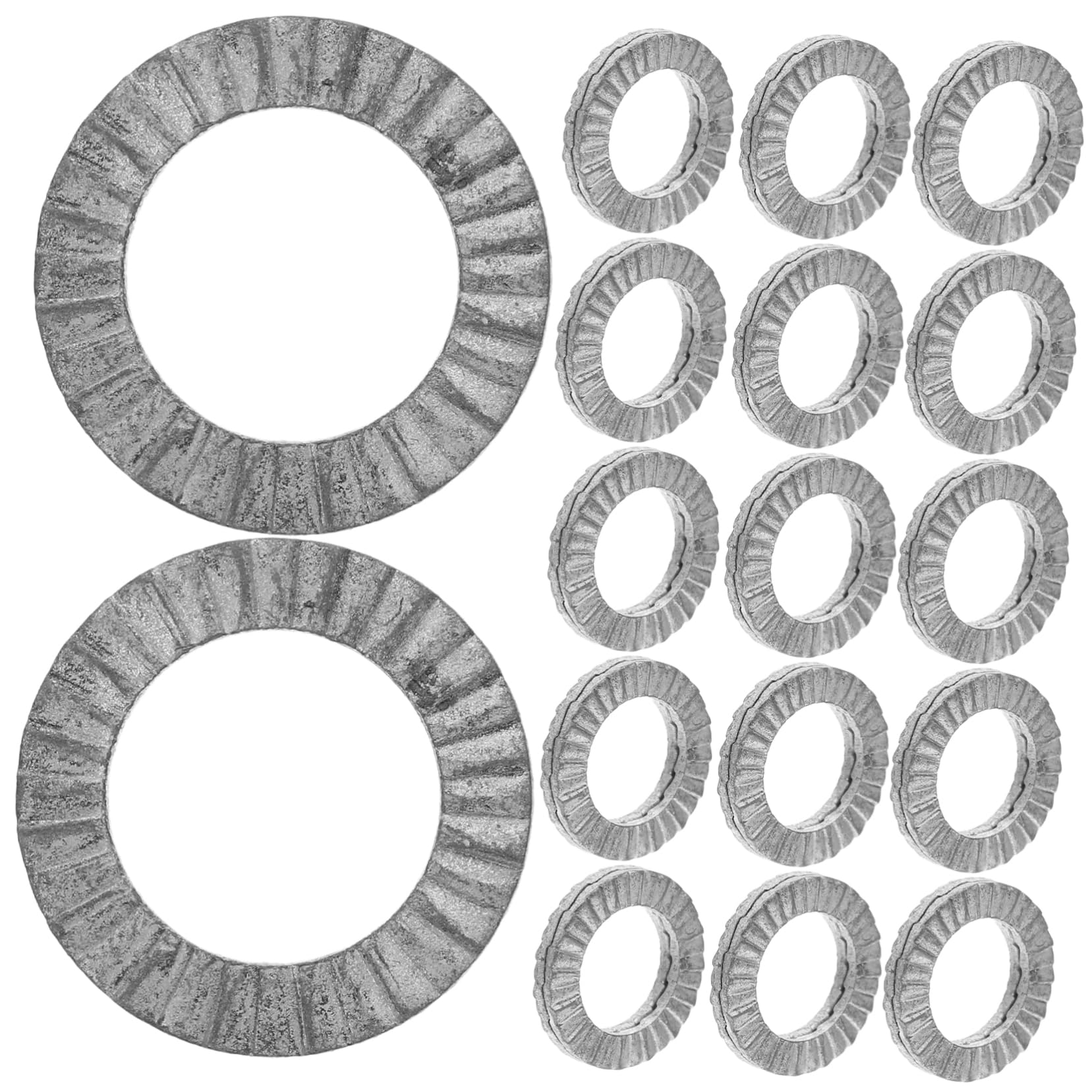 Alipis 20pcs M10 Crush Assembly Beveled Fasteners Washers for Screw Bolt Fixing Manganese Lock Wedge Locking Tooth Silver Manganese Steel