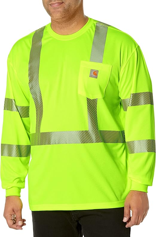 Carhartt Men's Force High-Visibility Long-Sleeve Class 3 T-Shirt