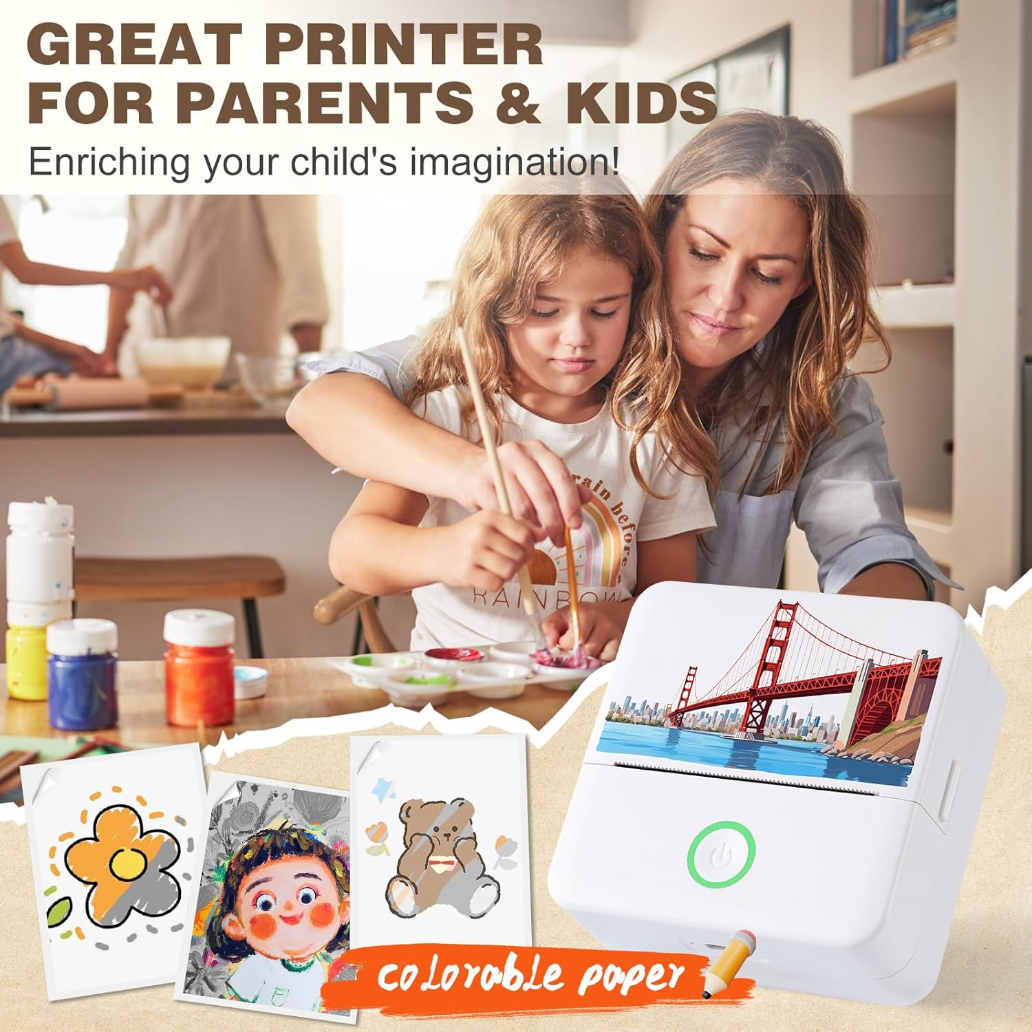 Hands loading a roll of thermal paper into the cudinham X6 Mini Thermal Printer.