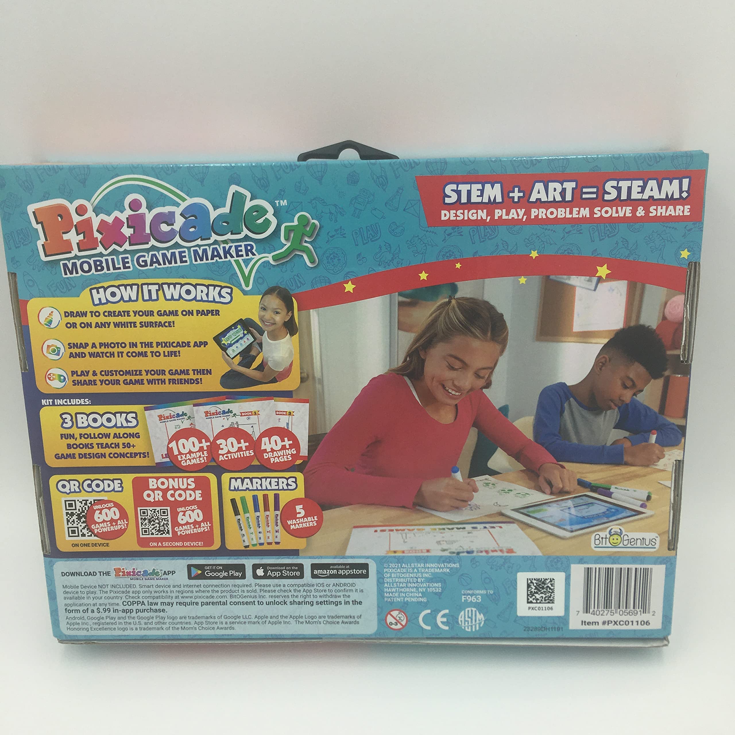 Allstar Marketing Group 103241 Pixicade Game Maker - Pack of 6