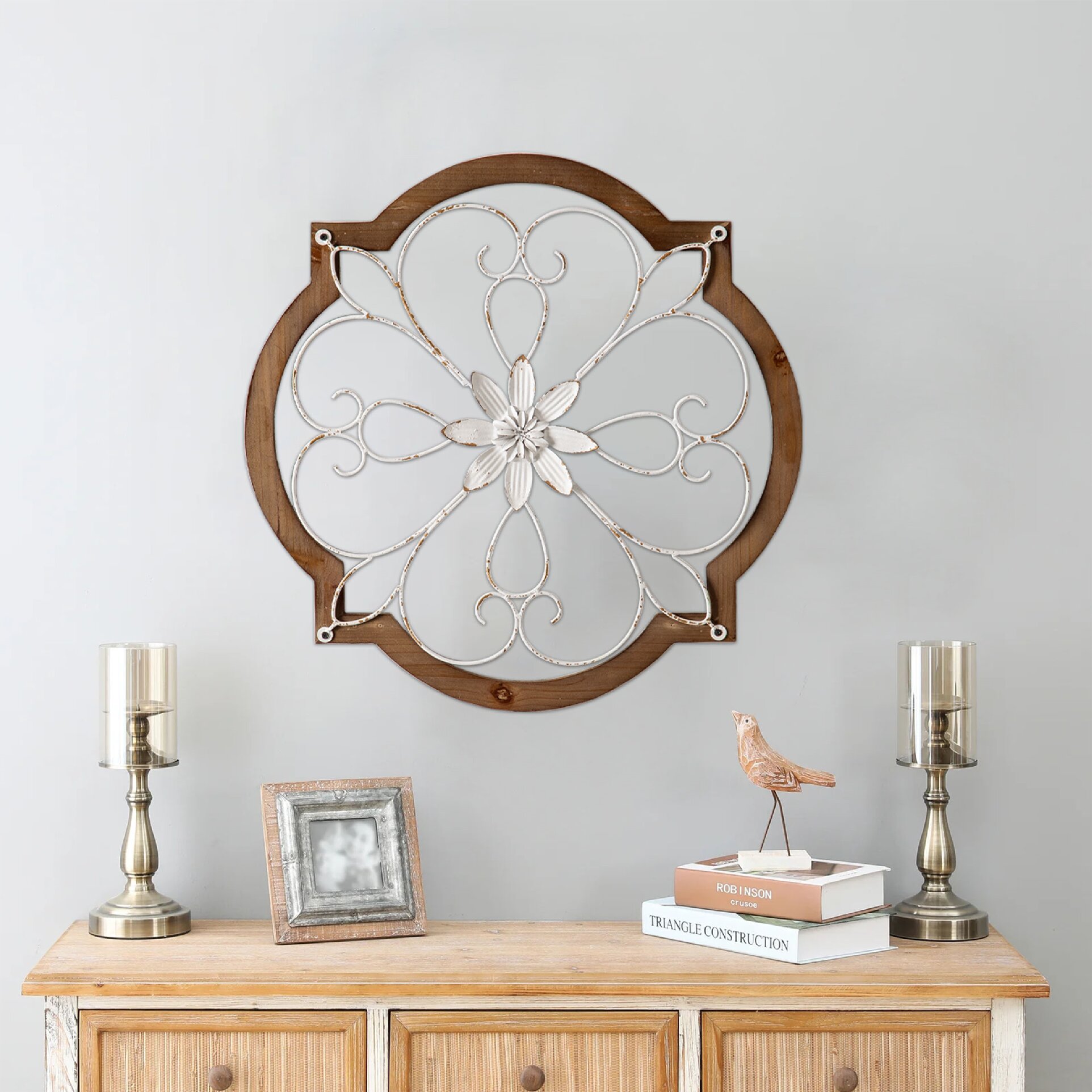 Amazon.com: Sintosin Vintage Wrought Iron Wall Decor 22