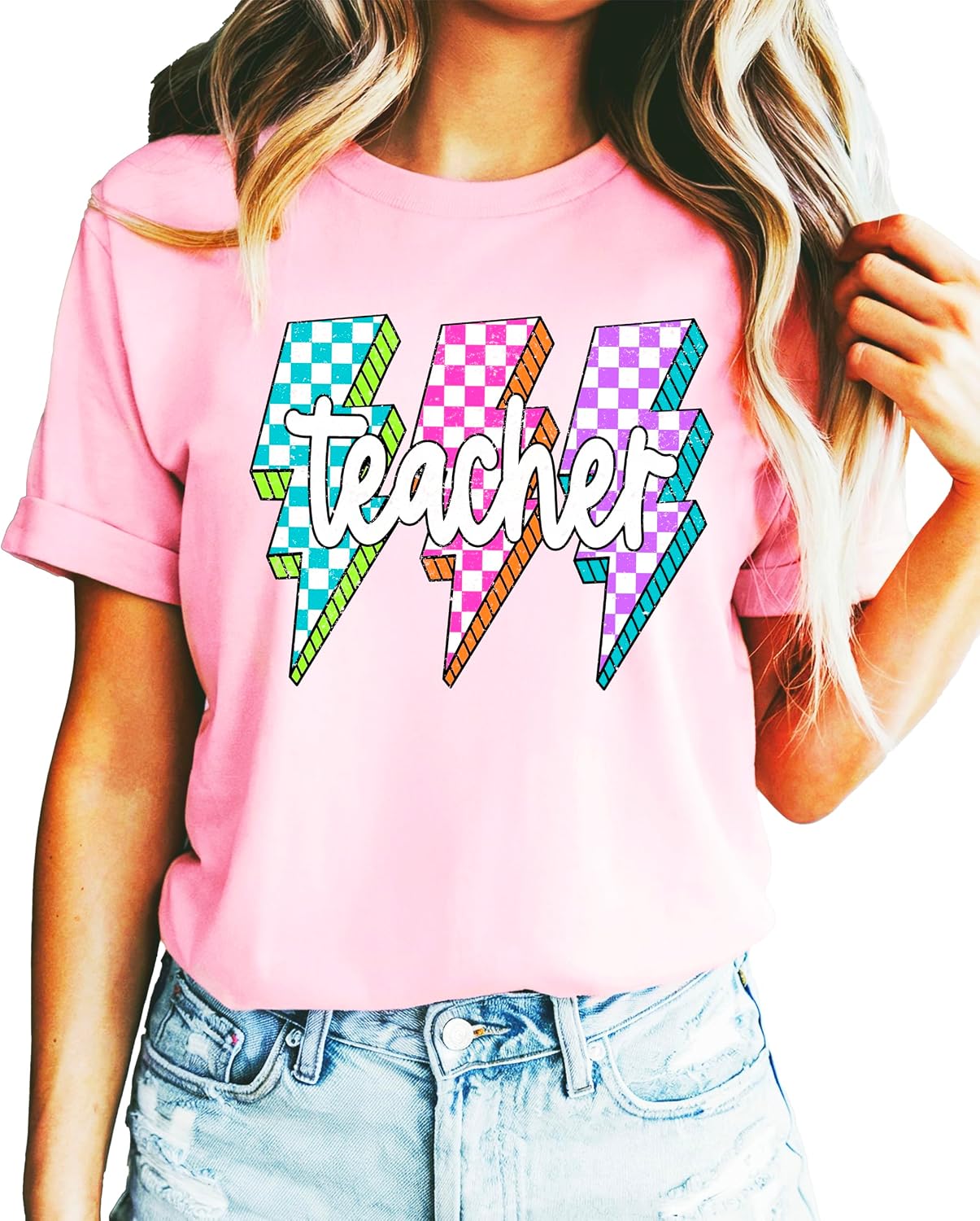 Teacher Lightning Bolt Fun First Day Shirt for Women School Spirit Tee