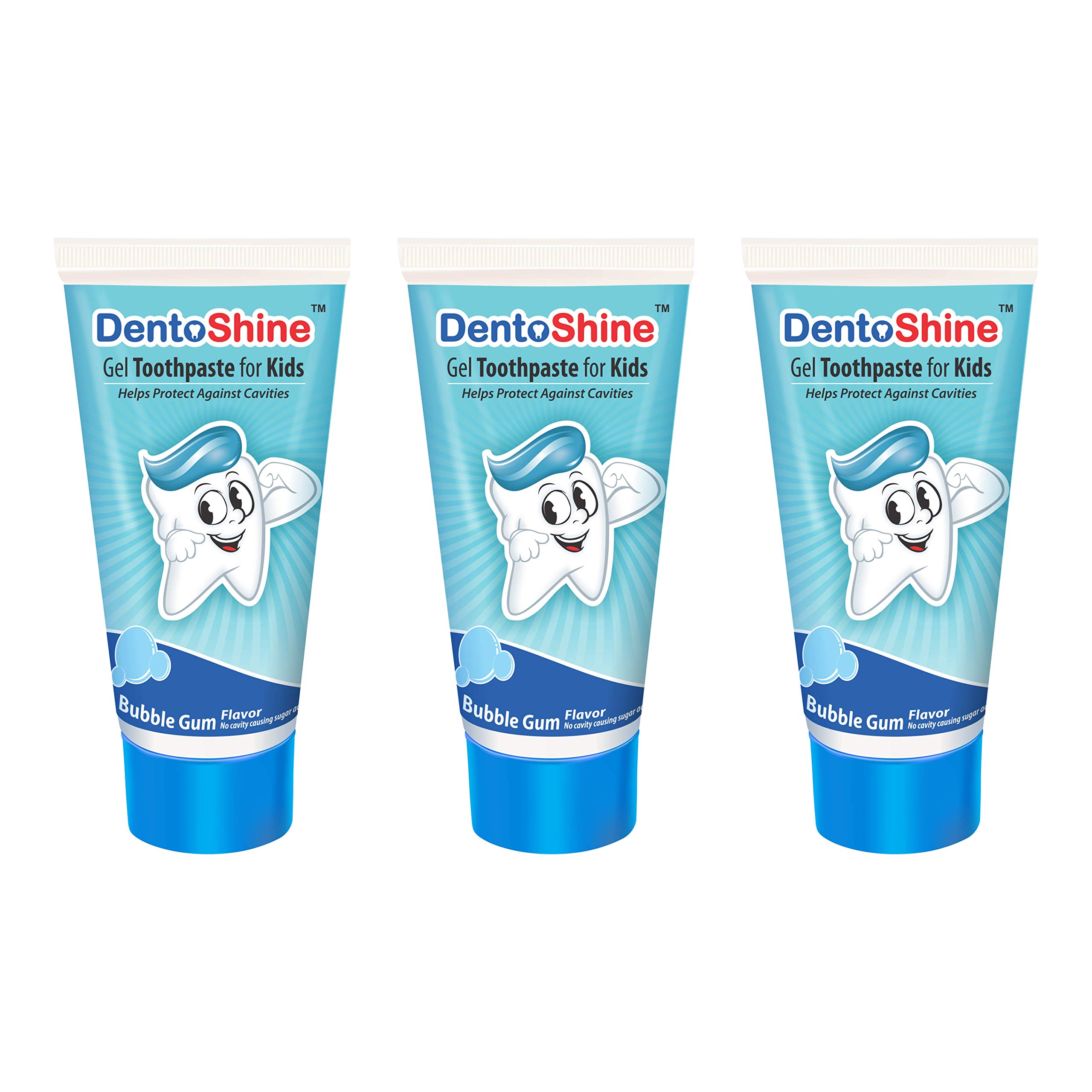 DentoShine Kids Gel Toothpaste 80g - Bubble Gum