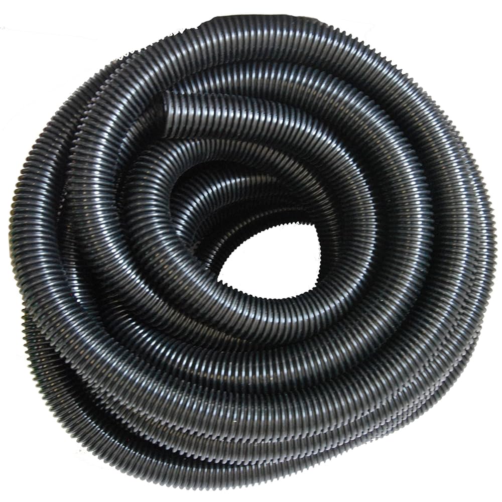 BLACK CONVOLUTED HOSE SMOOTH INTERIOR (PER METRE