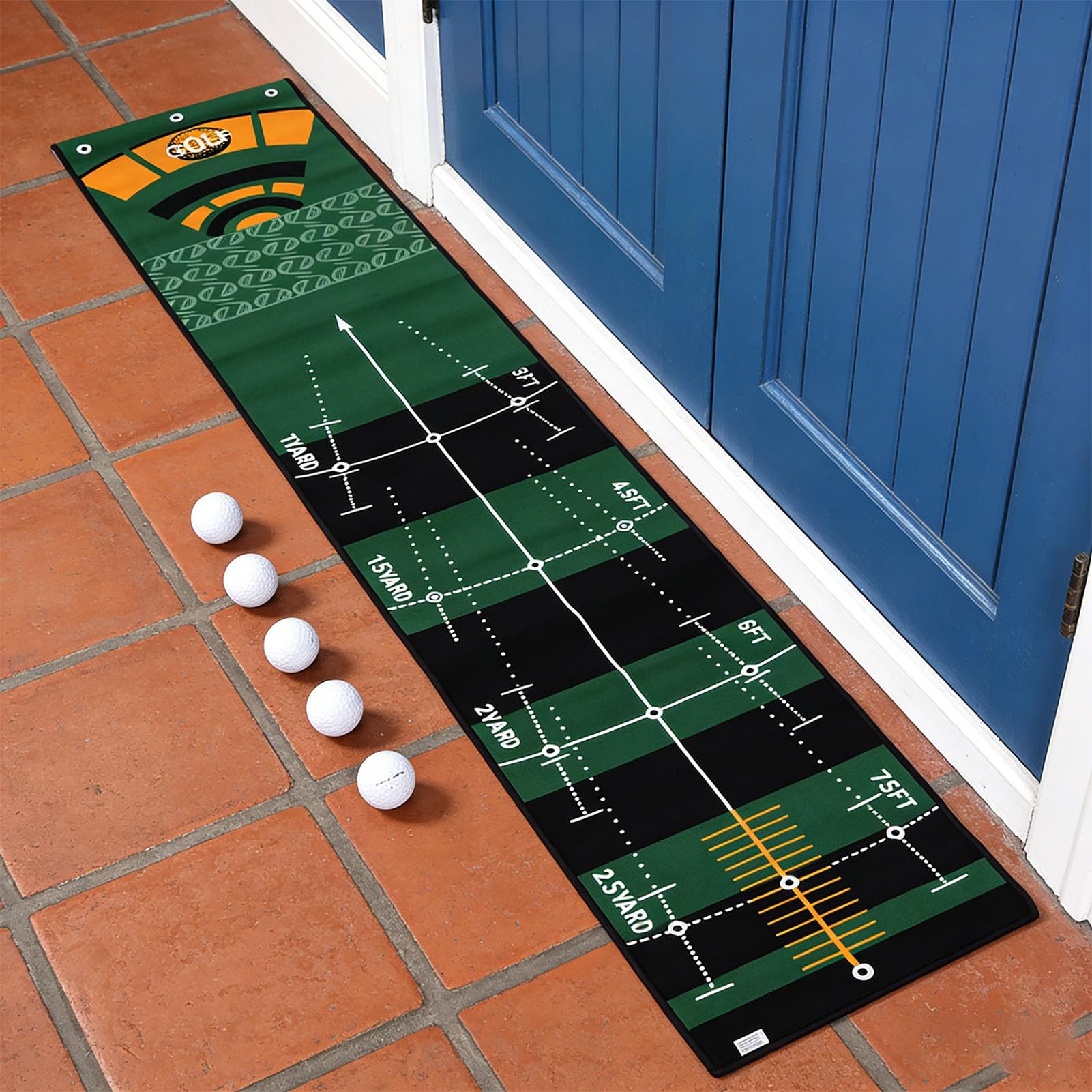 Practique Putting Green Mat, Ayuda de Entrenamiento con Respaldo Antideslizante para Interiores, Oficina en Casa, Experiencia de Putt Realista en Cualquier Lugar
