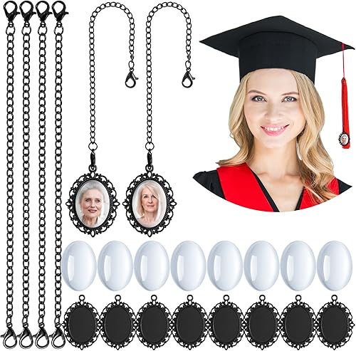 Miniatura 1 de Sureio 20 dijes de regalo de graduación para fotos conmemorativas para gorra en memoria, gorra de graduación, cadena de fotos conmemorativas 2024,