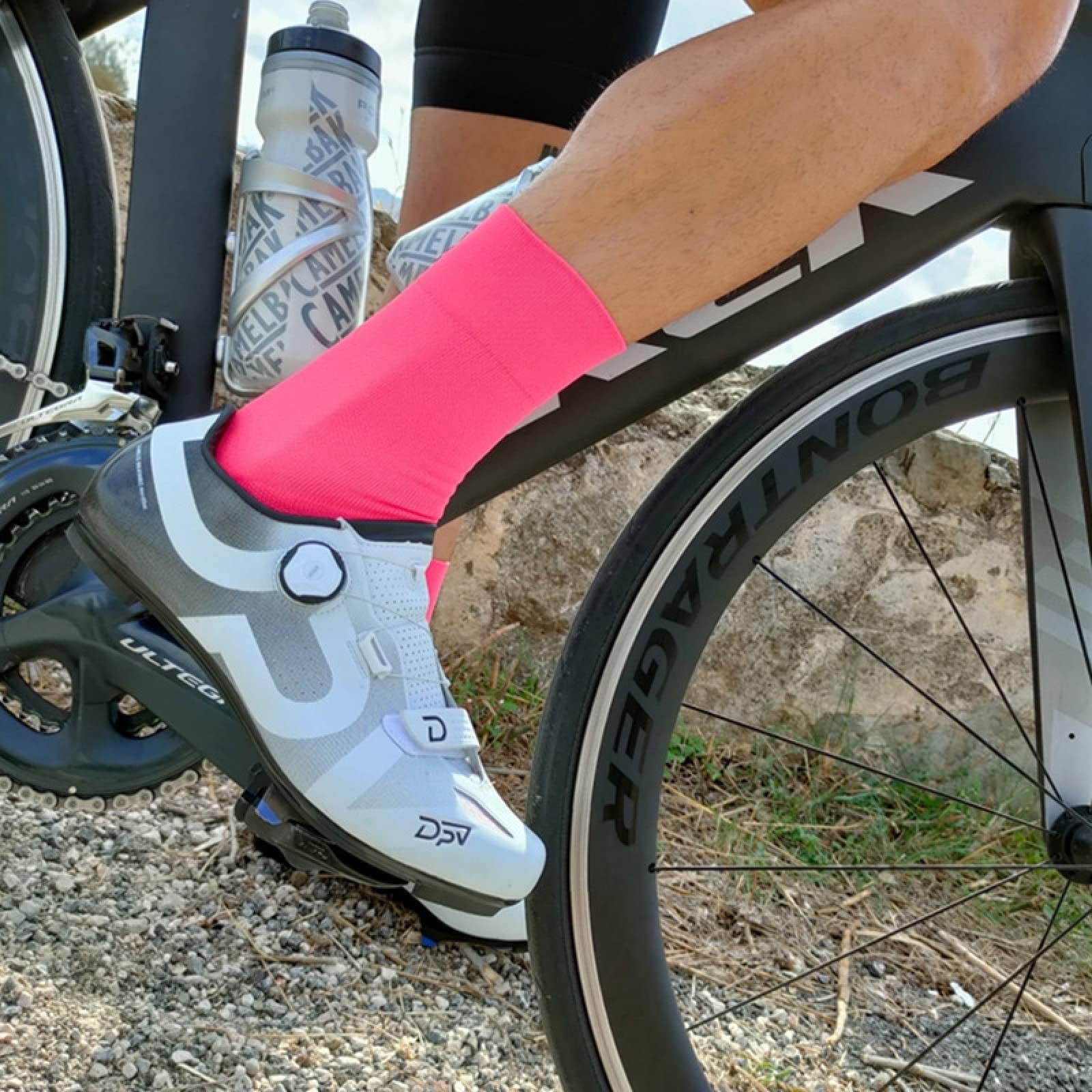 Skarpety dla mężczyzn sportowe wyścigi kolarskie skarpety zestaw oddychające skarpety rowerowe szosowe męskie i damskie 10 szt, Bh5, L