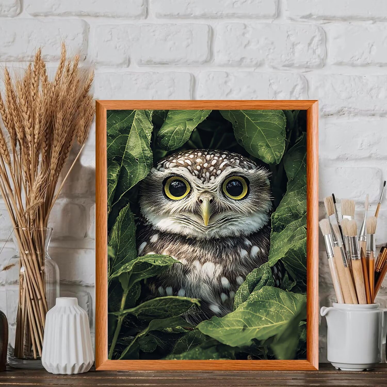 WEISHIWE Sowa malowanie według liczb, dorośli dla początkujących, 60 x 80