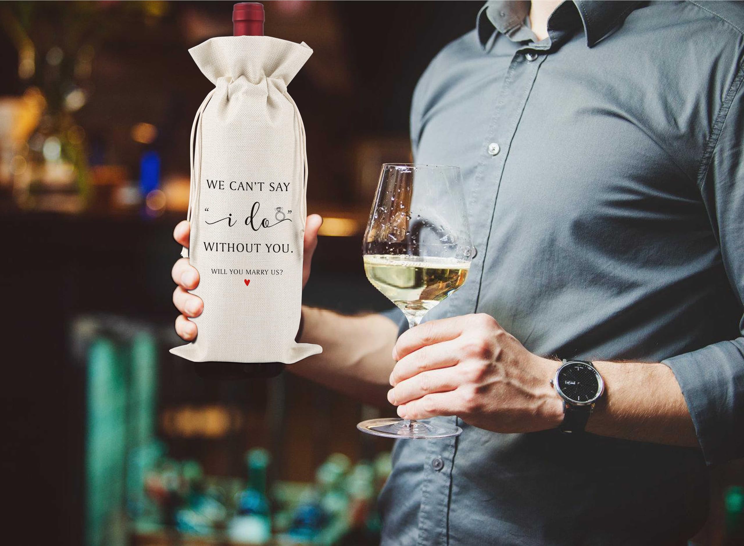 Cadeau Officiel Pour Mariage, Cadeau Officiel De Mariage, Ensemble De Flasques, Cadeau De Demande En Mariage, Cadeau De Remerciement (« Will You Marry Us