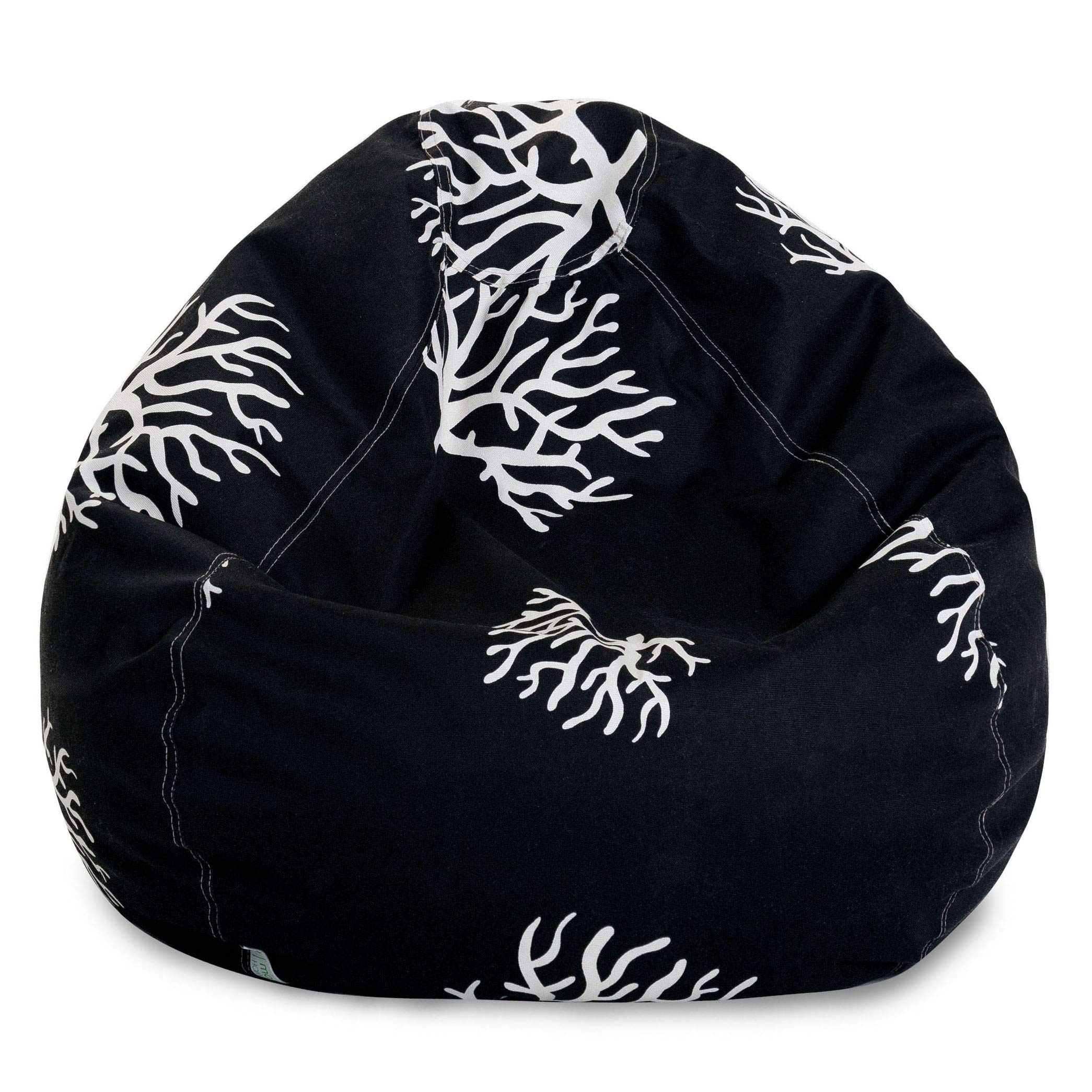 Majestic Home Goods Coral Bean Bag, Small, Black