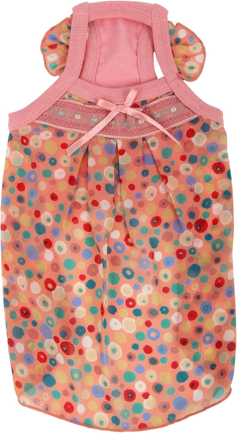 PUPPIA Authentic Floret Tank Pet Shirt, Medium, Pink