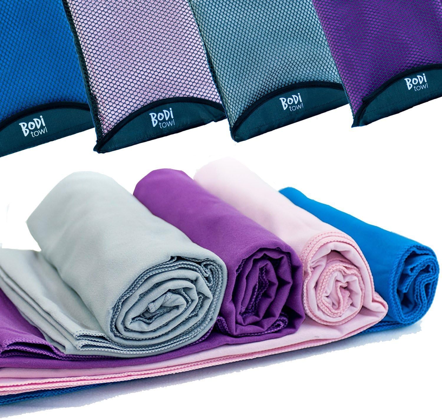 Bodi Hut Quick Dry Lightweight Sports Travel Towel Lightweight Absorbent Compact Soft Microfiber Large with Storage Bag