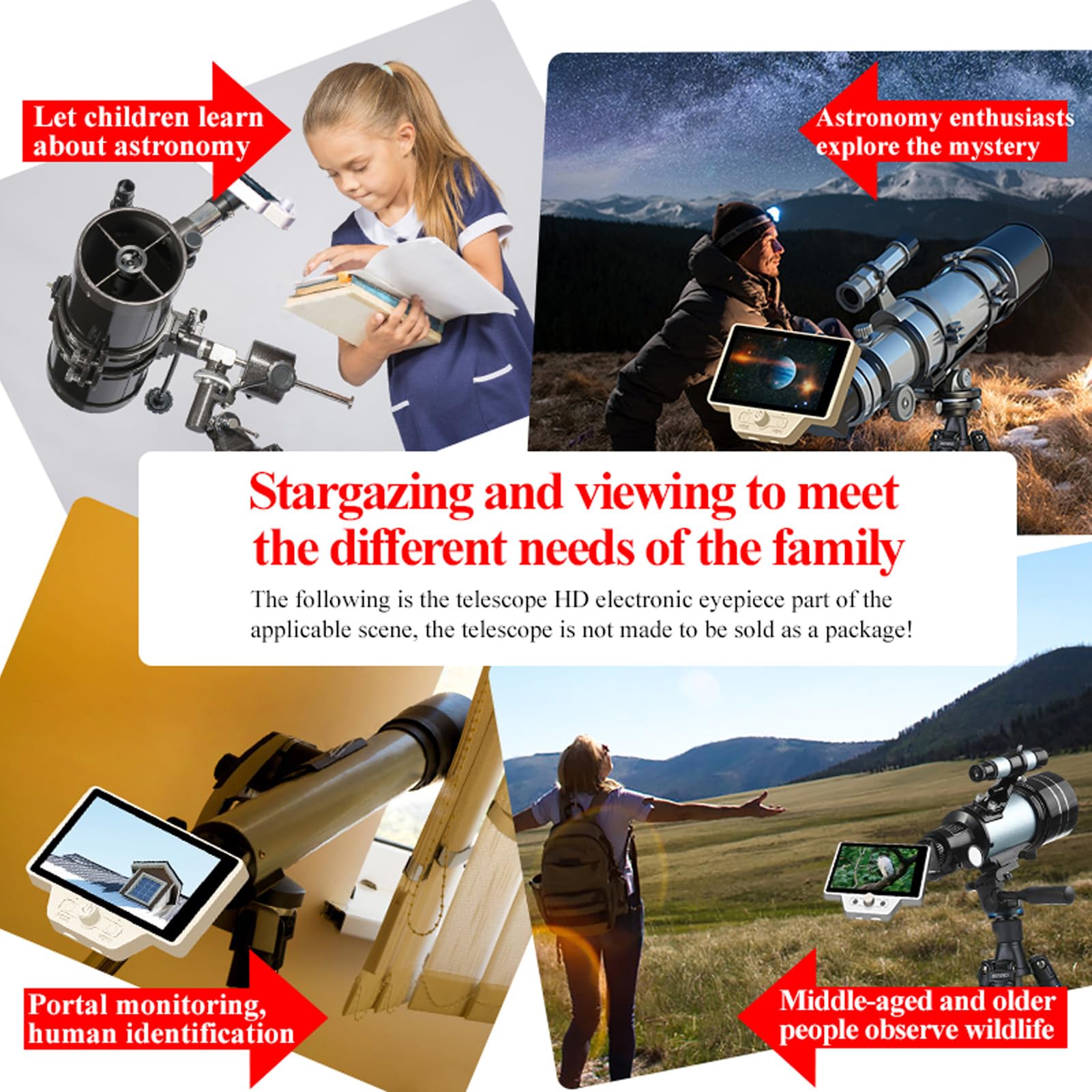 Occhiali Elettronici Intelligenti, Fotocamera 2K con Display IPS 5 Pollici per Visite Turistiche Diurne o Notturne