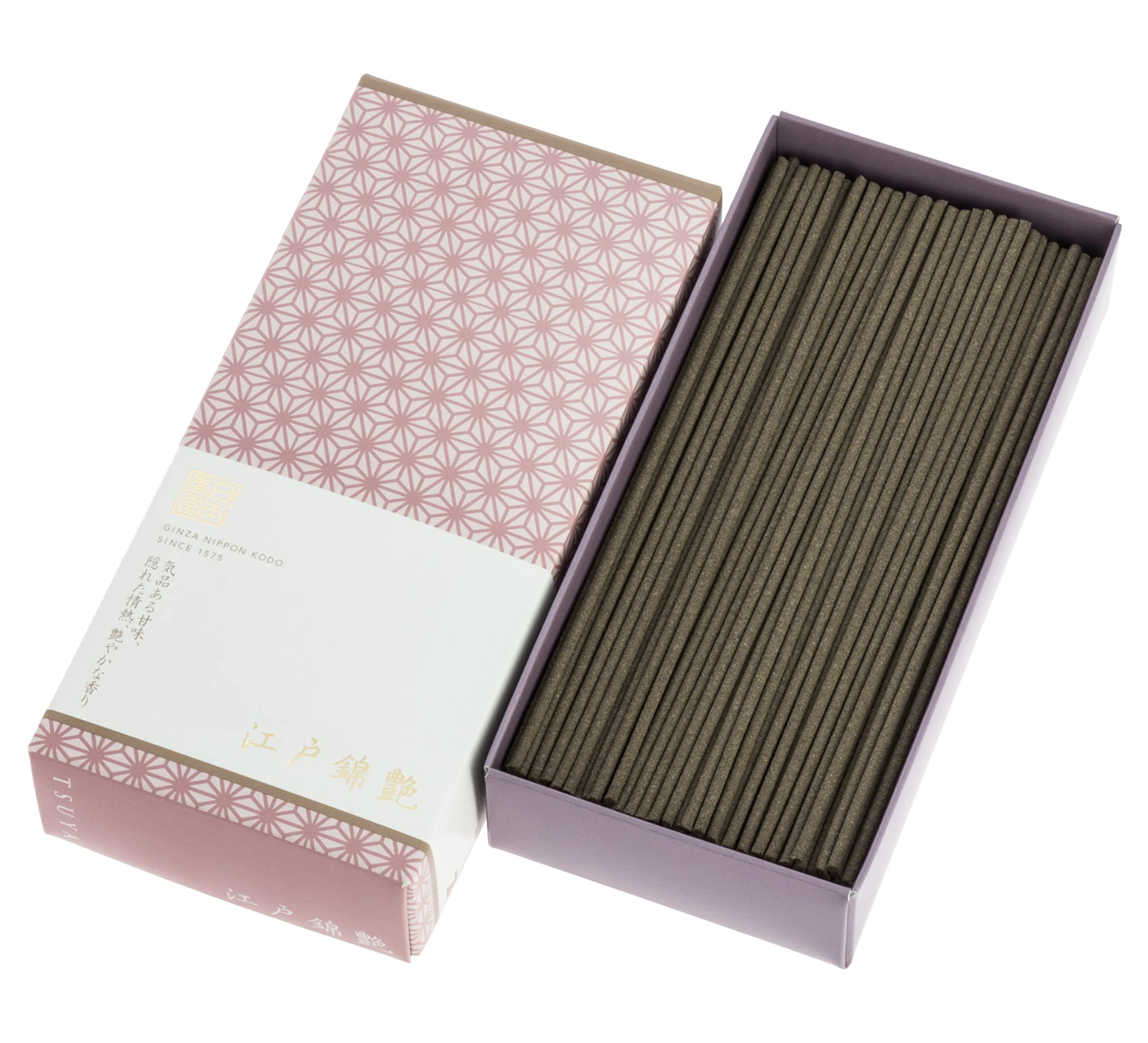 NIPPON KODO | Incenso Edonisiki Tsuya, Bastoncini di Incenso Naturale Giapponese, Fragranza Frutti Rossi, Circa 180pz